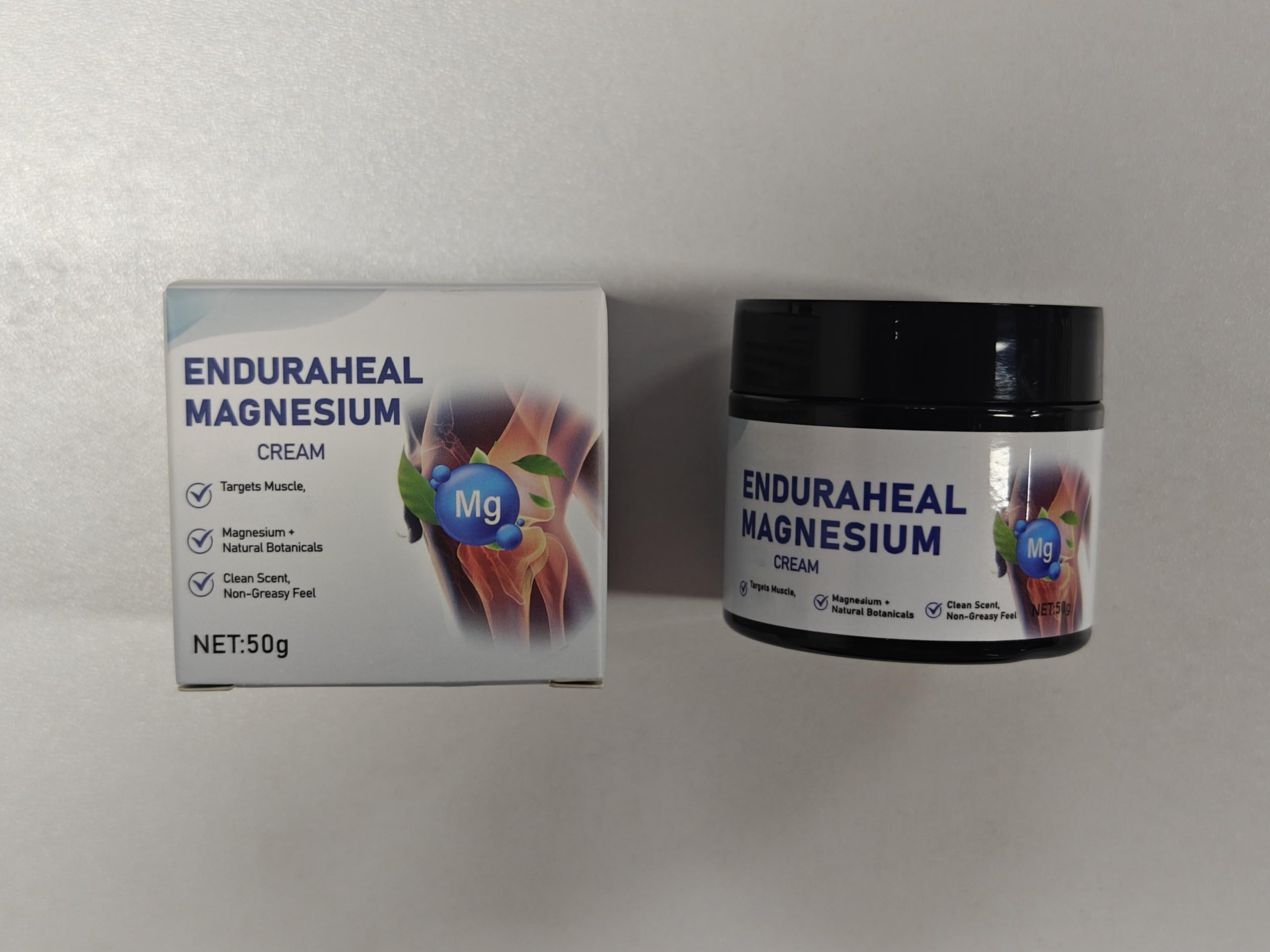 iYanoc EnduraHeal Magnesium Cream 2-pack, 50g each, moisturizing skin moisturizer for joint relief with magnesium benefits.