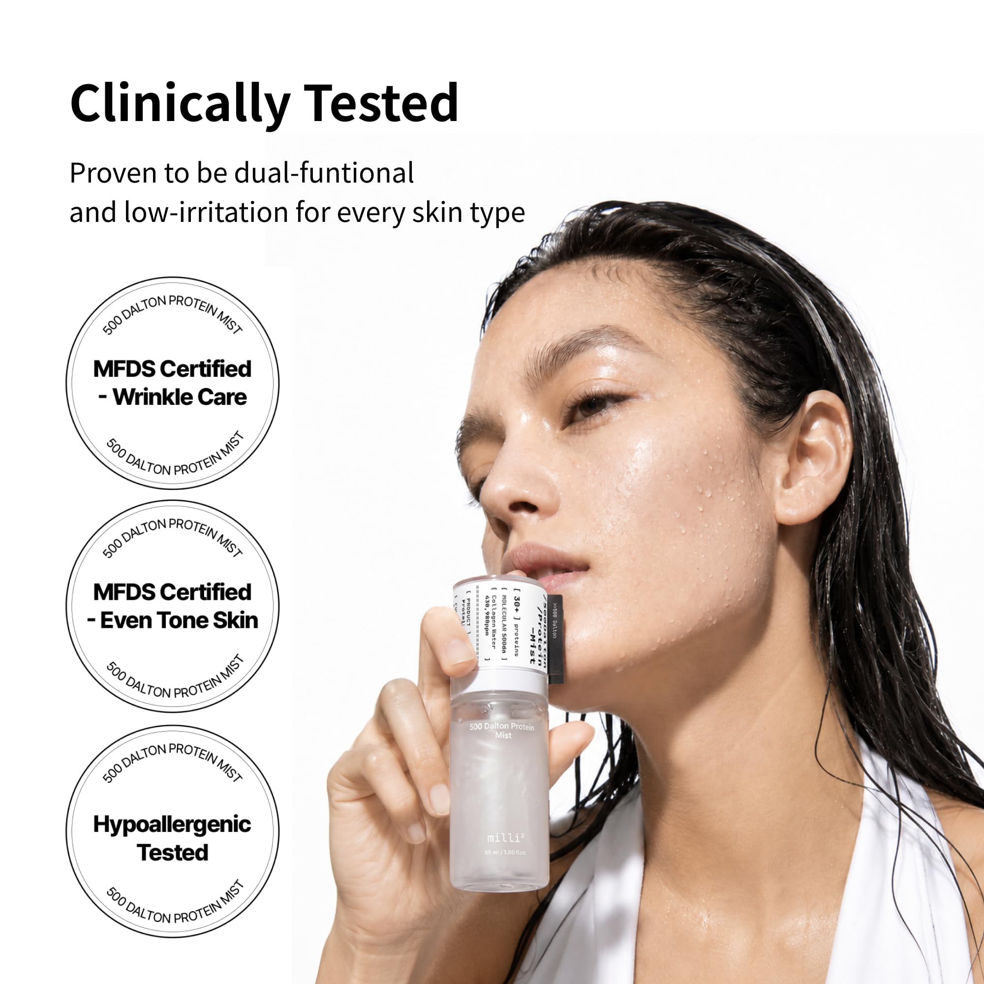 500 Dalton Protein Mist with 30 Collagen Peptides, 43% Collagen - millimilli