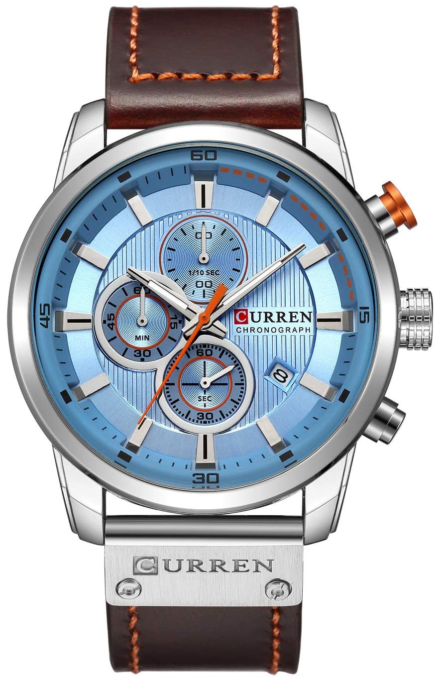 FANMIS Mens Analog Quartz Chronograph Classic Casual Business - Product Imagery