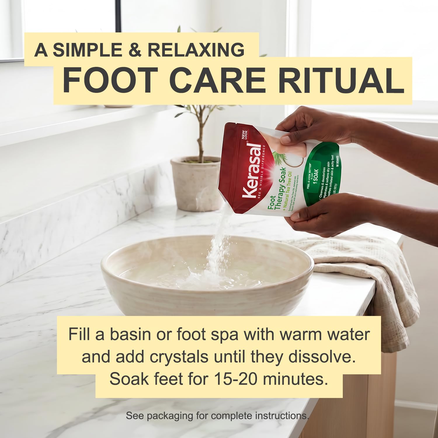 Kerasal Foot Therapy Soak with Epsom Salt & Tea Tree, 2 lb