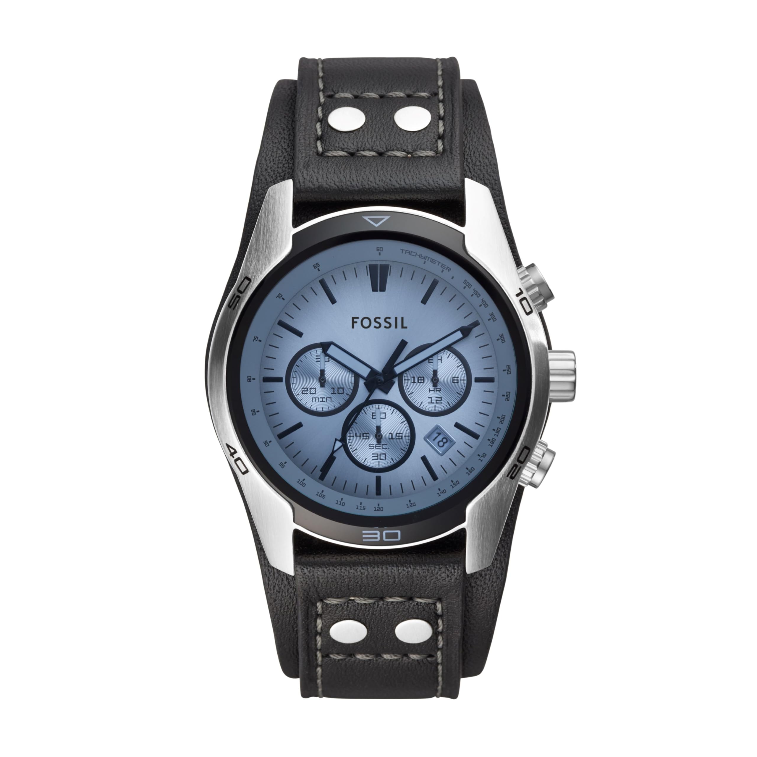 Fossil Coachman Quartz Chronograph Leather Watch for Men - View 10