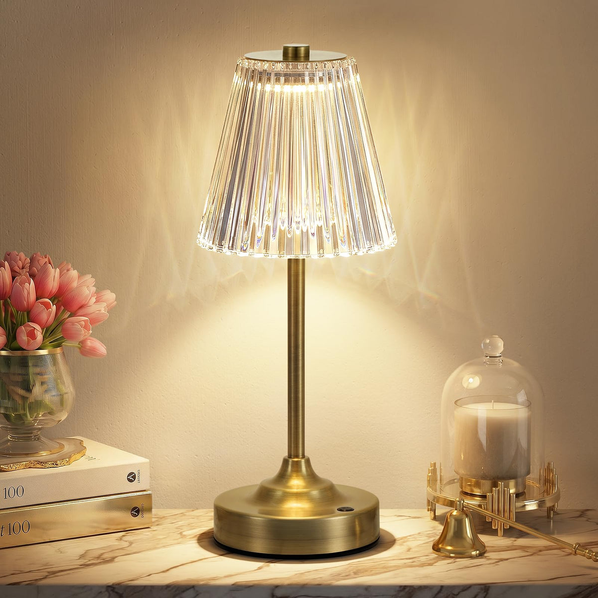 Bronze Cordless Rechargeable Table Lamp Touch Battery - Kakanuo Official Imagery - 1