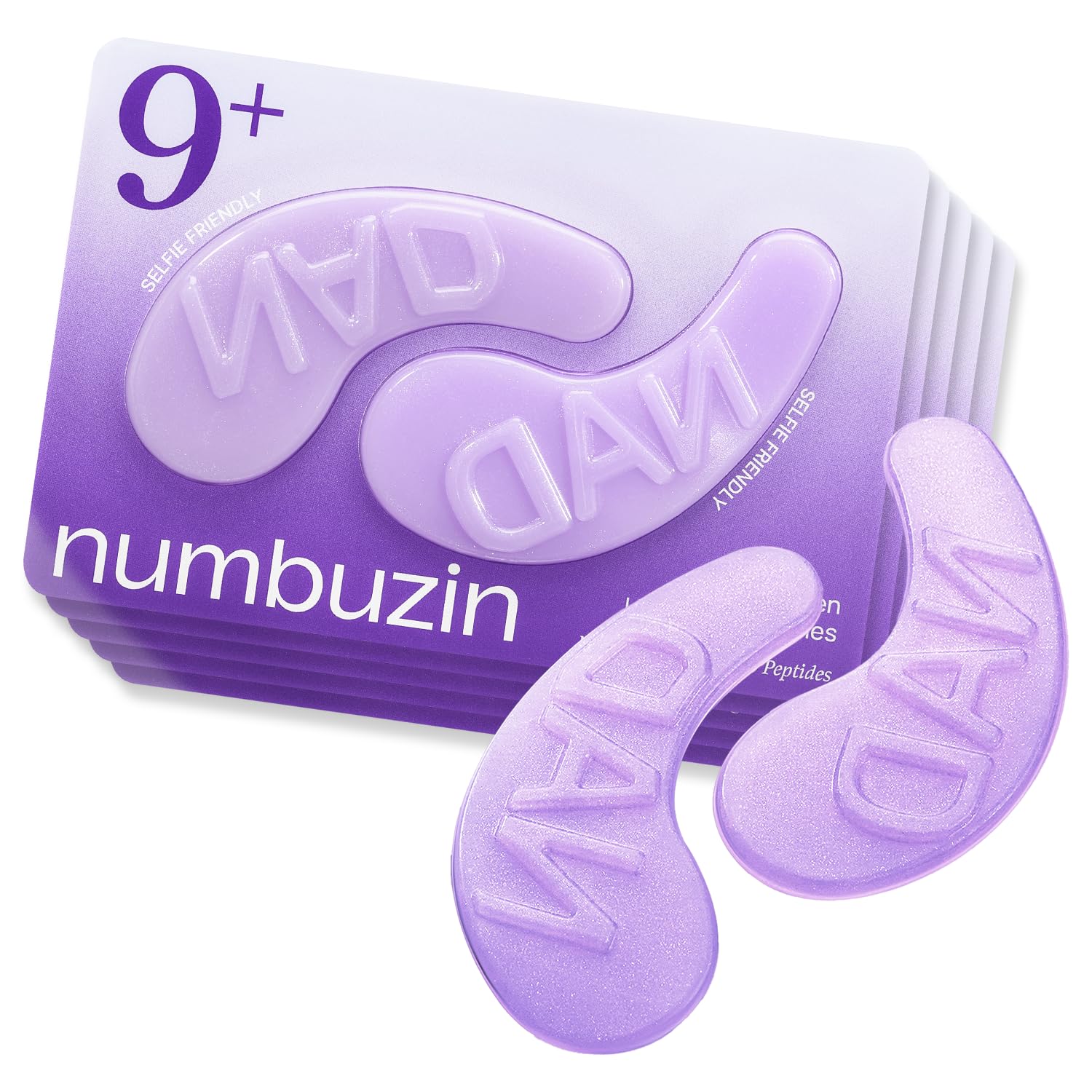 numbuzin No.9 Eye Patches, NAD+ Collagen Jelly Eye Masks with - numbuzin