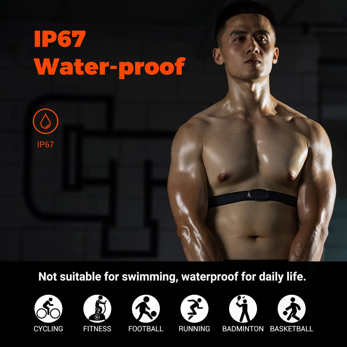 COOSPO Heart Rate Monitor Chest Strap Bluetooth and ANT HRM - CooSpo Official Imagery - 3