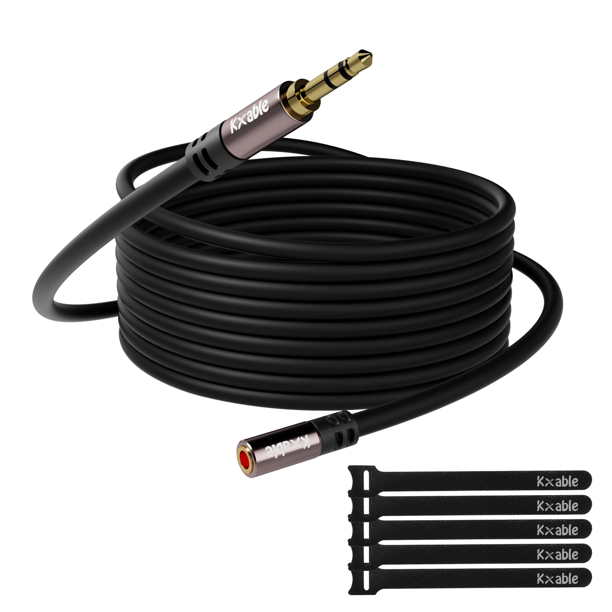Kxable 3.5mm Extension Cable 25 Feet, Long Male to Female Auxilia by Kxable - Angle View 2