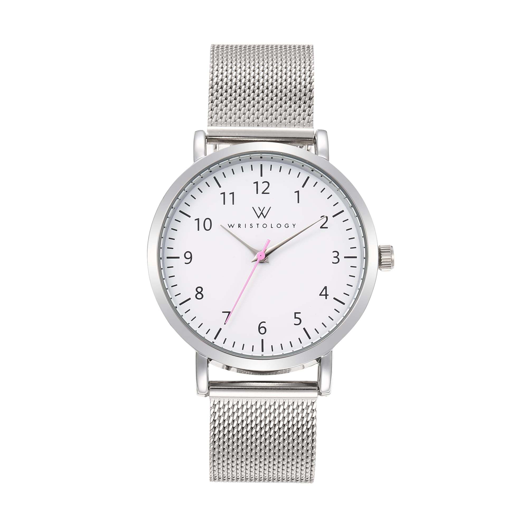 Large face Numbers Womens Watch - Interchangeable Metal Strap - - Product Imagery