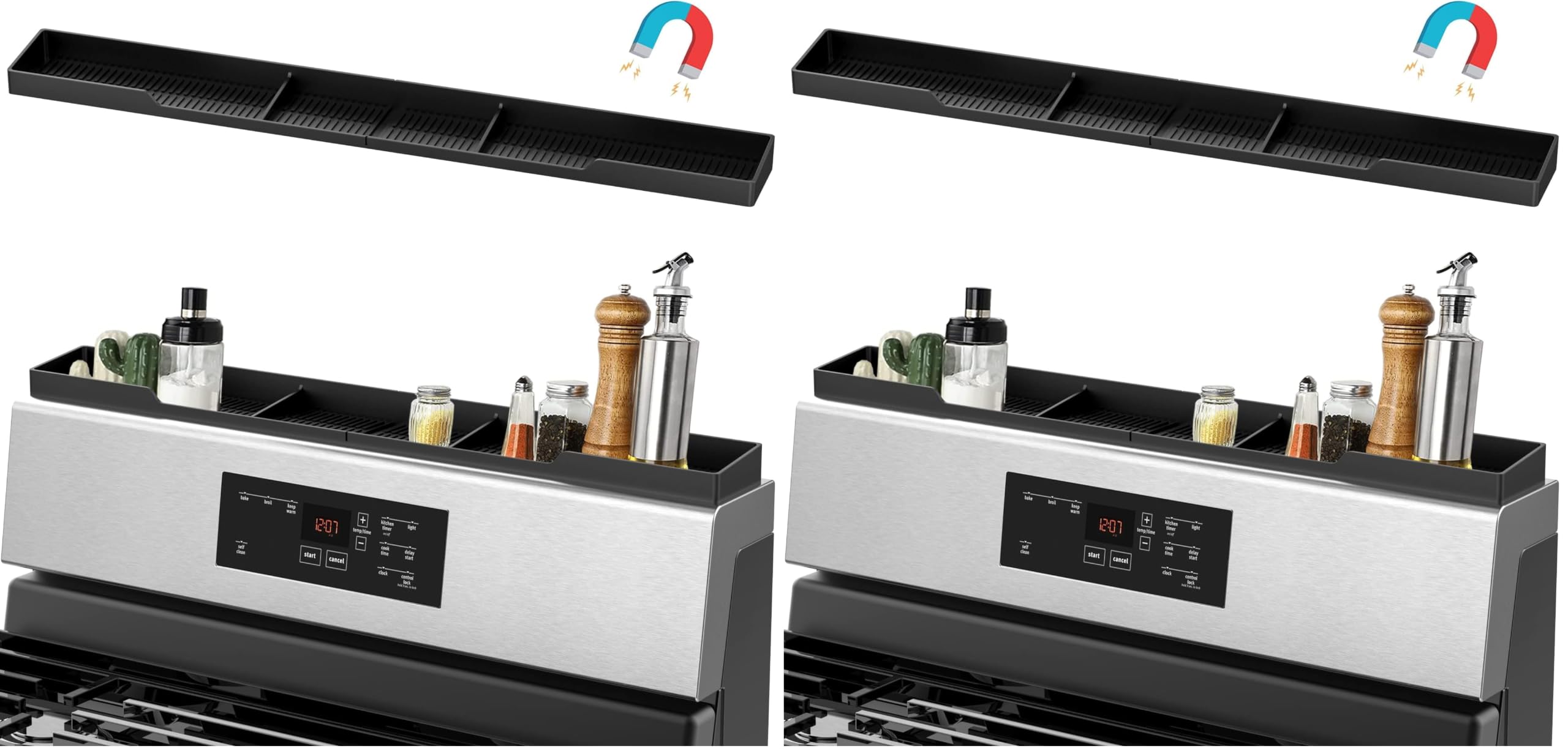 AWOKE Stove Top Shelf 30 Inch - Silicone Material Magnetic Shelf by AWOKE - Angle View 9