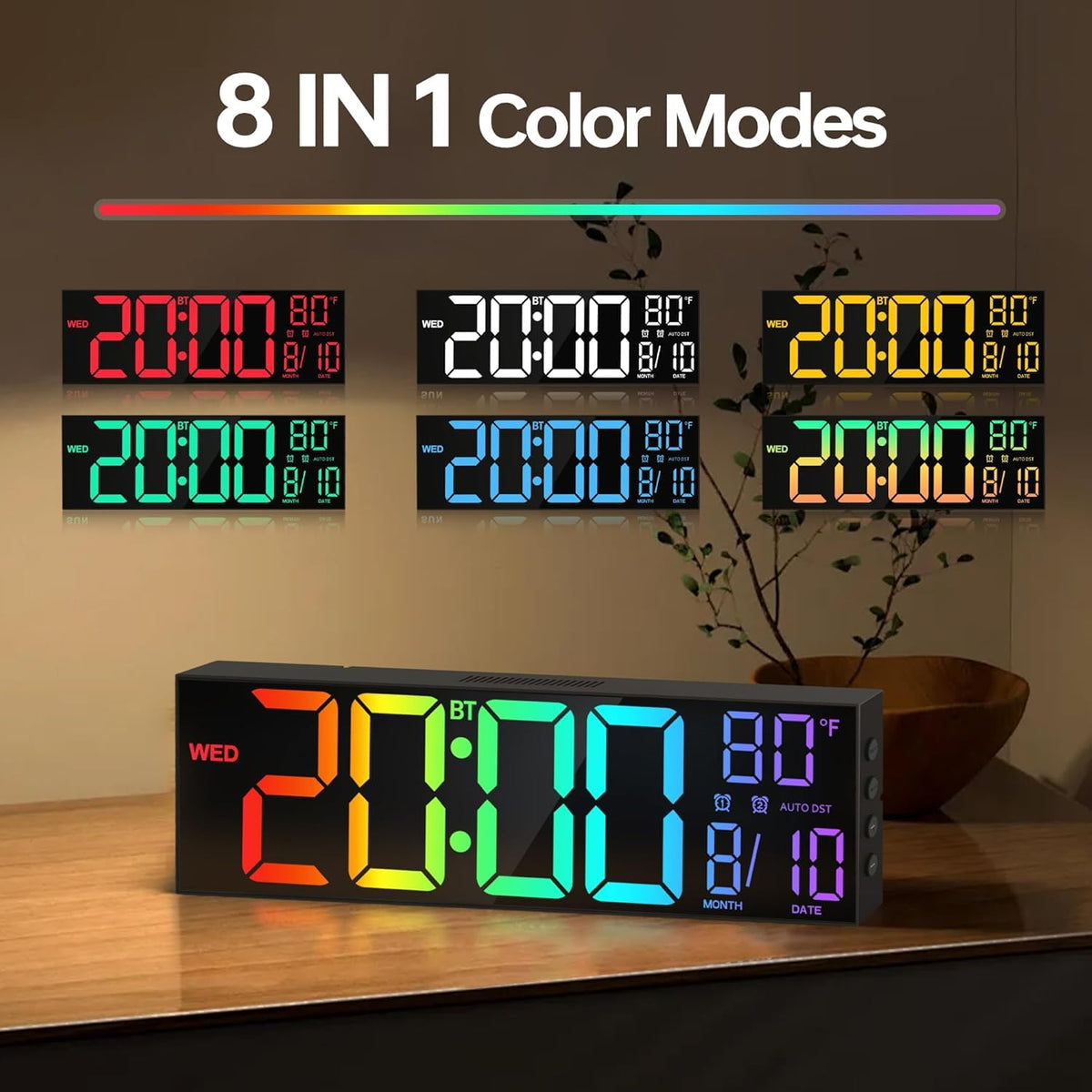 JALL 16 2 Large Digital Wall Clock with Bluetooth Sync for - JALL Official Imagery - 6
