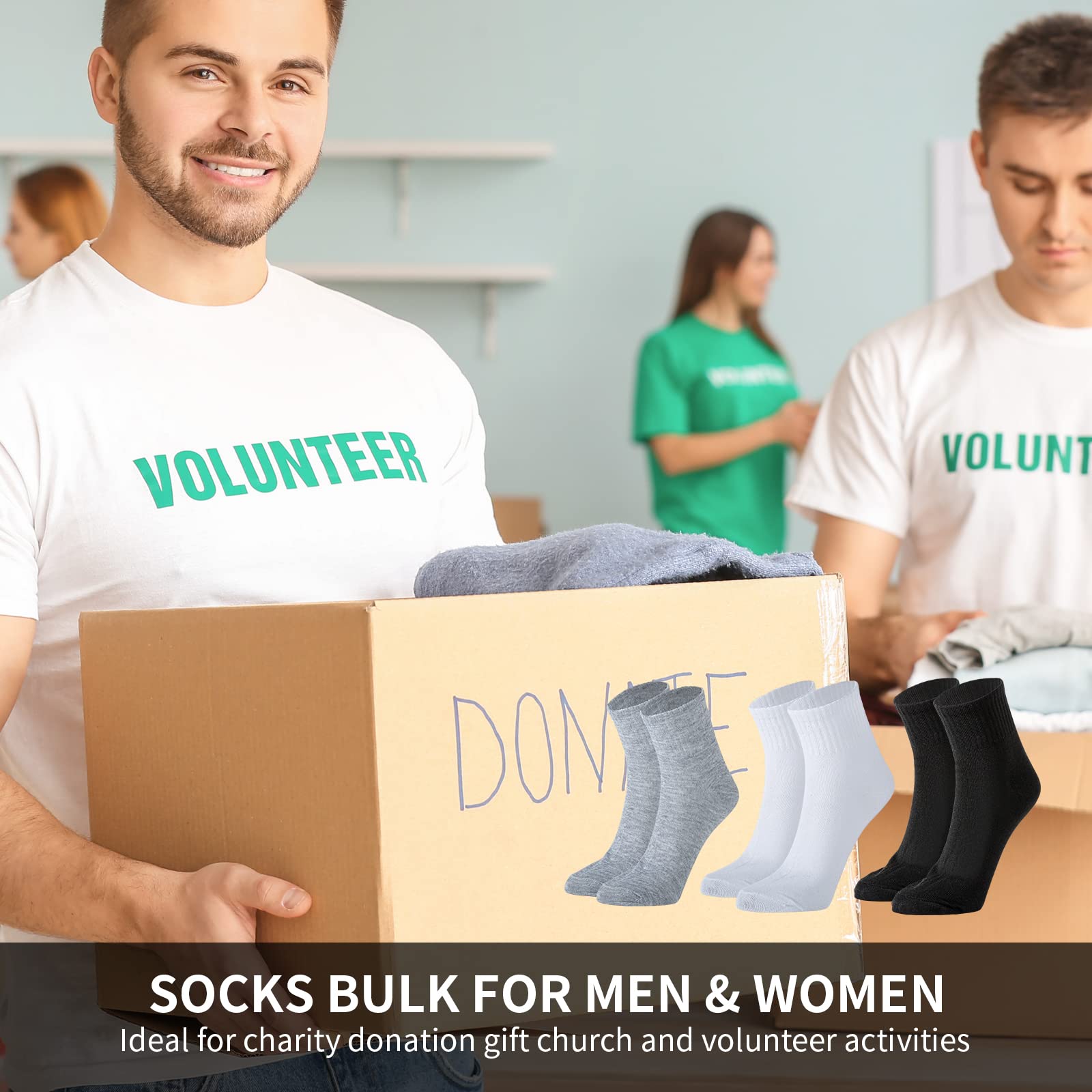 Sophproton 120 Pairs Mens Quarter Ankle Socks Athletic Moisture C - Sophproton Official Product View 7