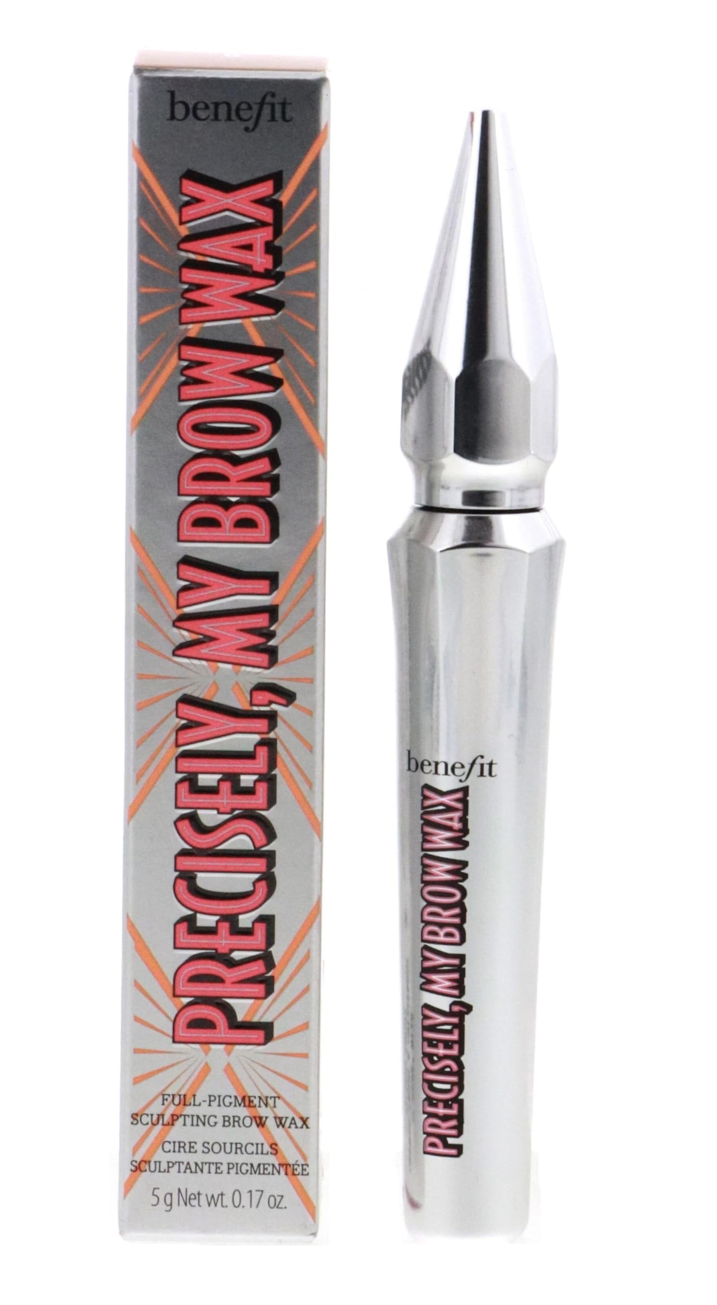 Benefit Precisely My Brow Wax Full-Pigment Sculpting Brow Wax #2 Warm Golden Blonde, 0.17 Ounce