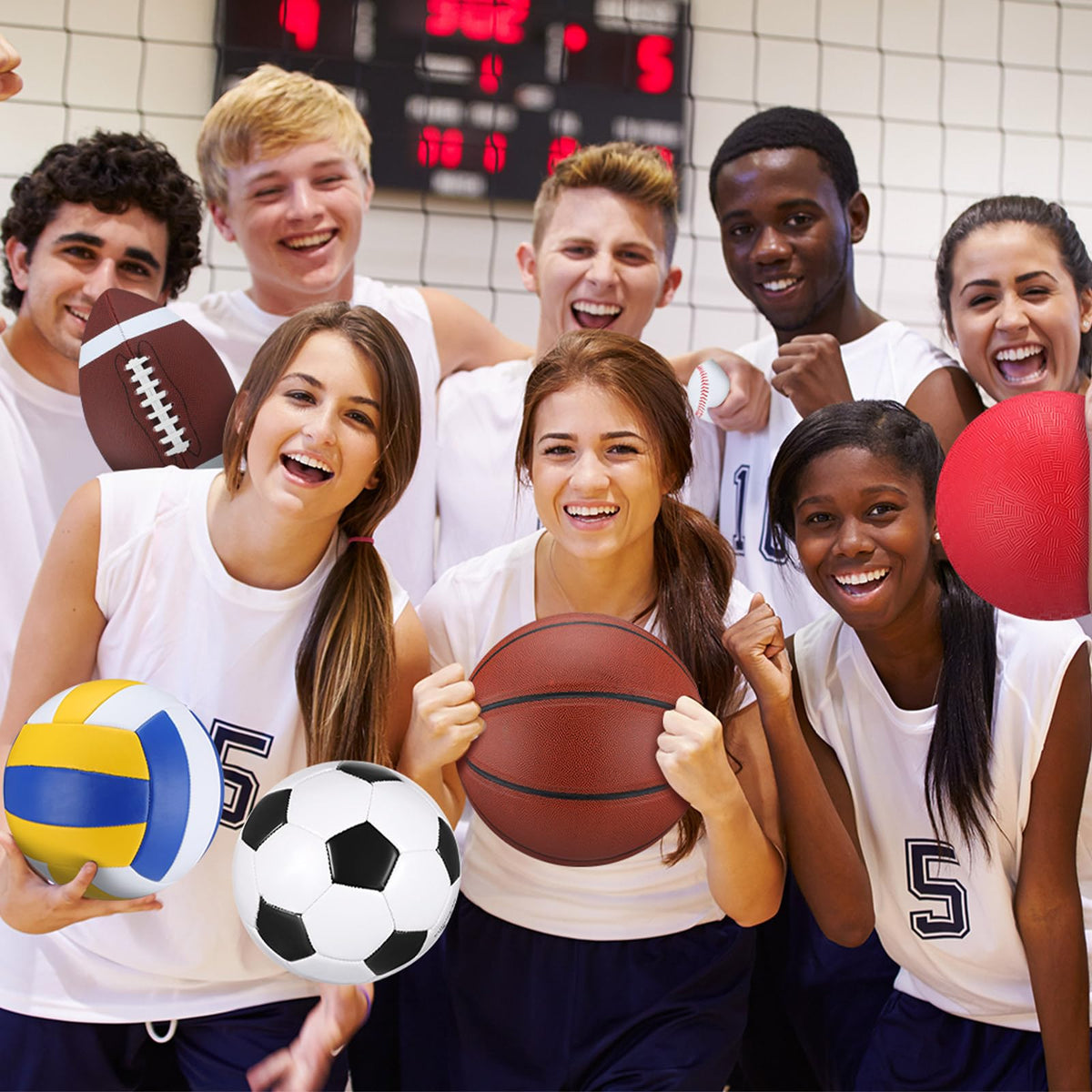 Libima 6 Pcs Multi Sport Ball Set Recess Equipment - Libima Official Imagery - 6