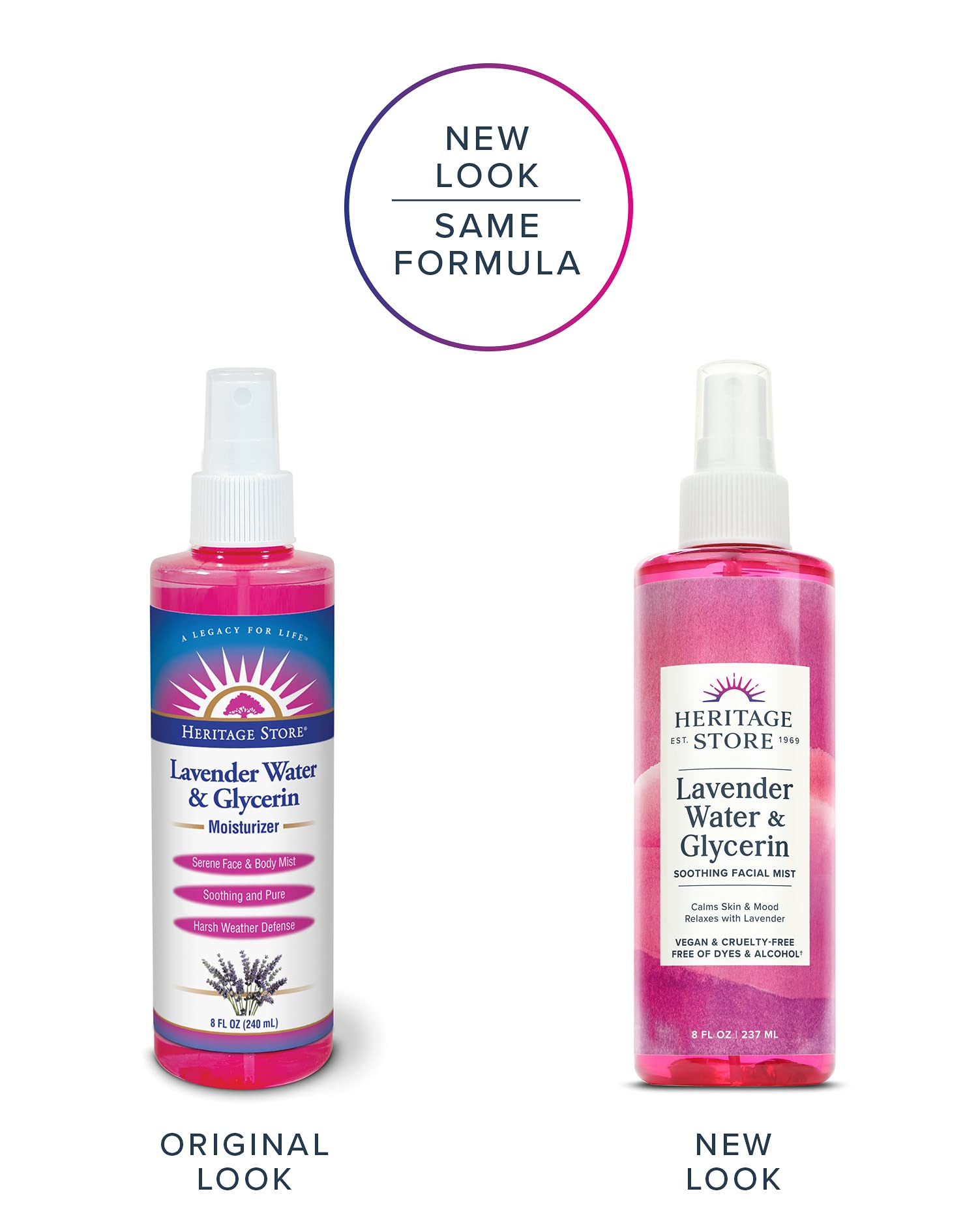 HERITAGE STORE Lavender Flower Water & Glycerine Benefits Skin, Hair & More Aromatherapy Mist Spray 8 oz - HERITAGE Official Product View 3
