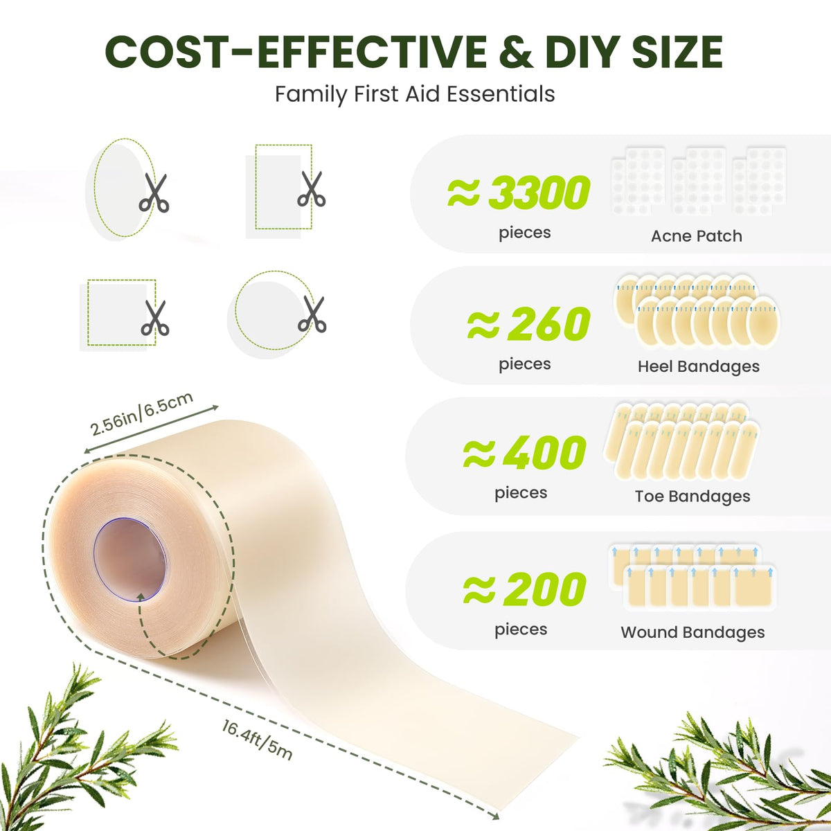 Bukihome Hydrocolloid Roll Gel Bandages Patch with Self - Bukihome Official Imagery - 5