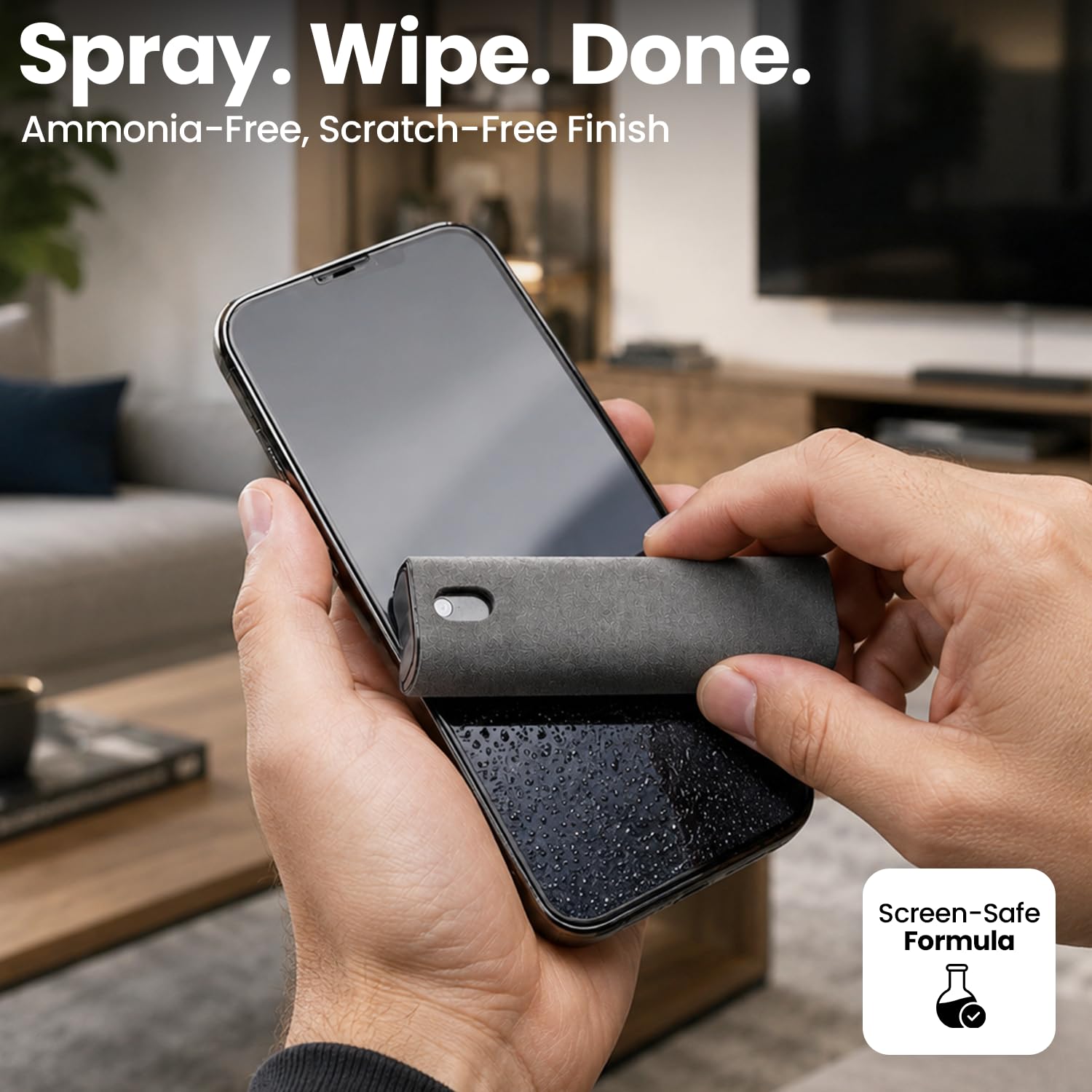 EVEO Car Screen Cleaner Spray and Wipe -2-in-1 iPad Accesories La by EVEO - Angle View 3