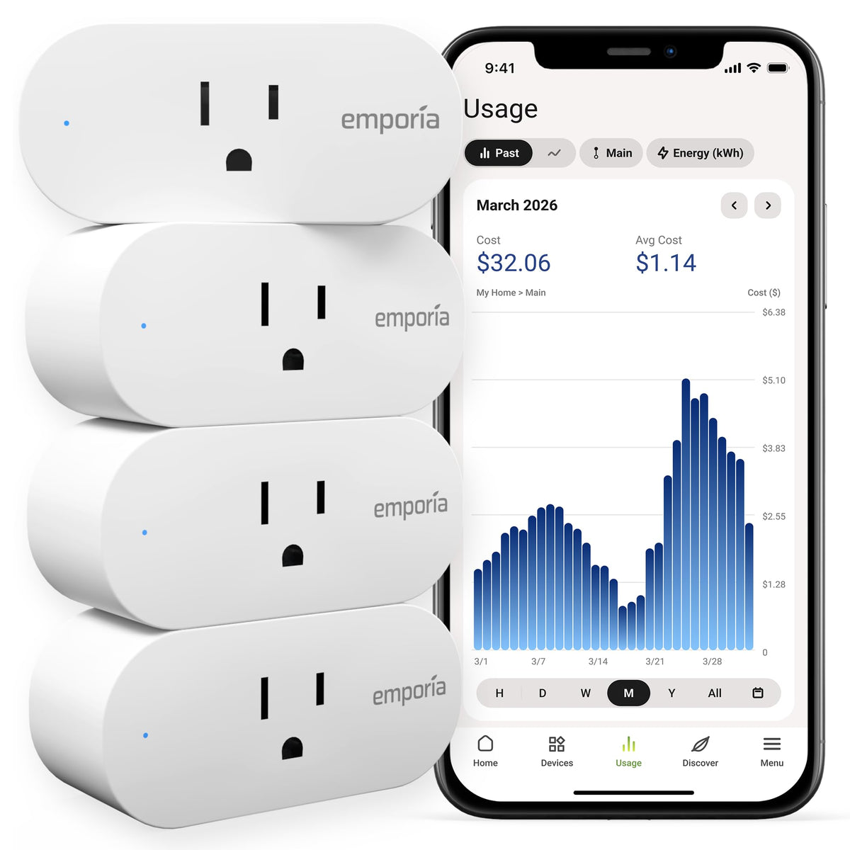 Emporia Energy Monitoring Smart Plug WiFi Smart Outlet Plug - EMPORIA Official Imagery - 2