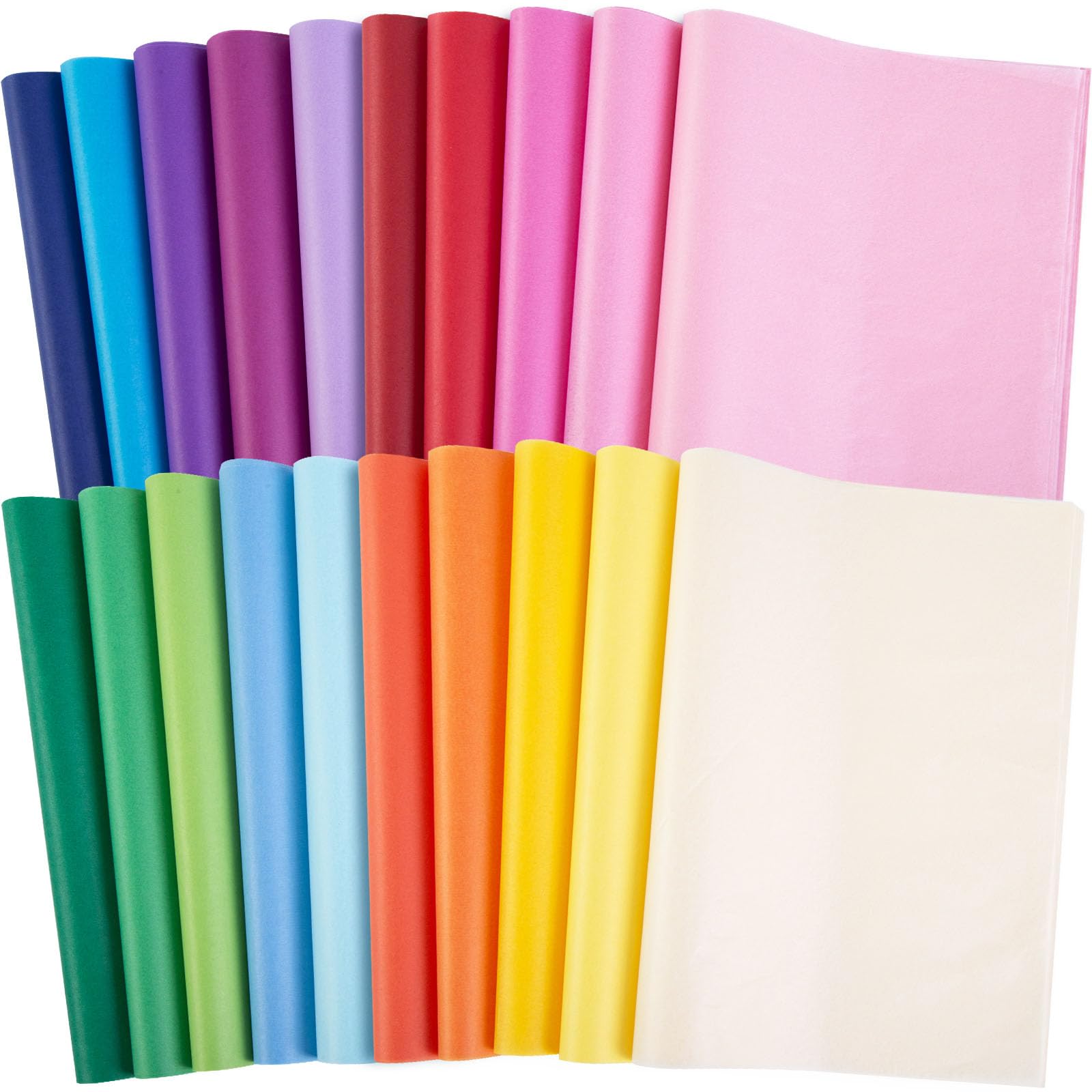 SHINDEL 330 Sheets Tissue Paper Bulk, 14X10 inch Colored - Product Imagery