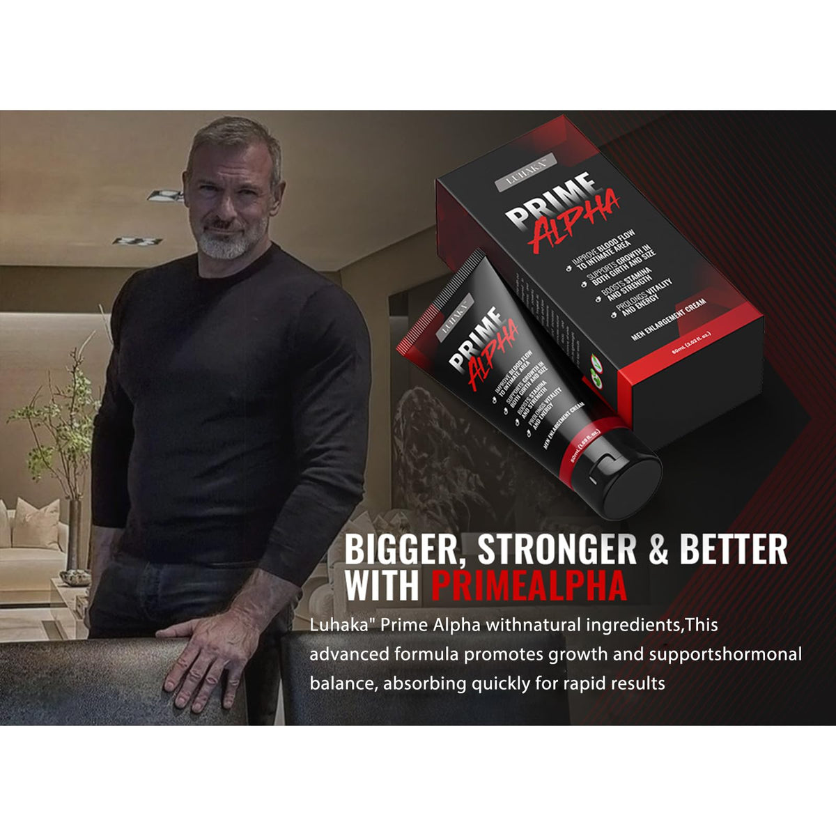 Prime Alpha Men Max Cream Men Body Cream - Luhaka Official Imagery - 4