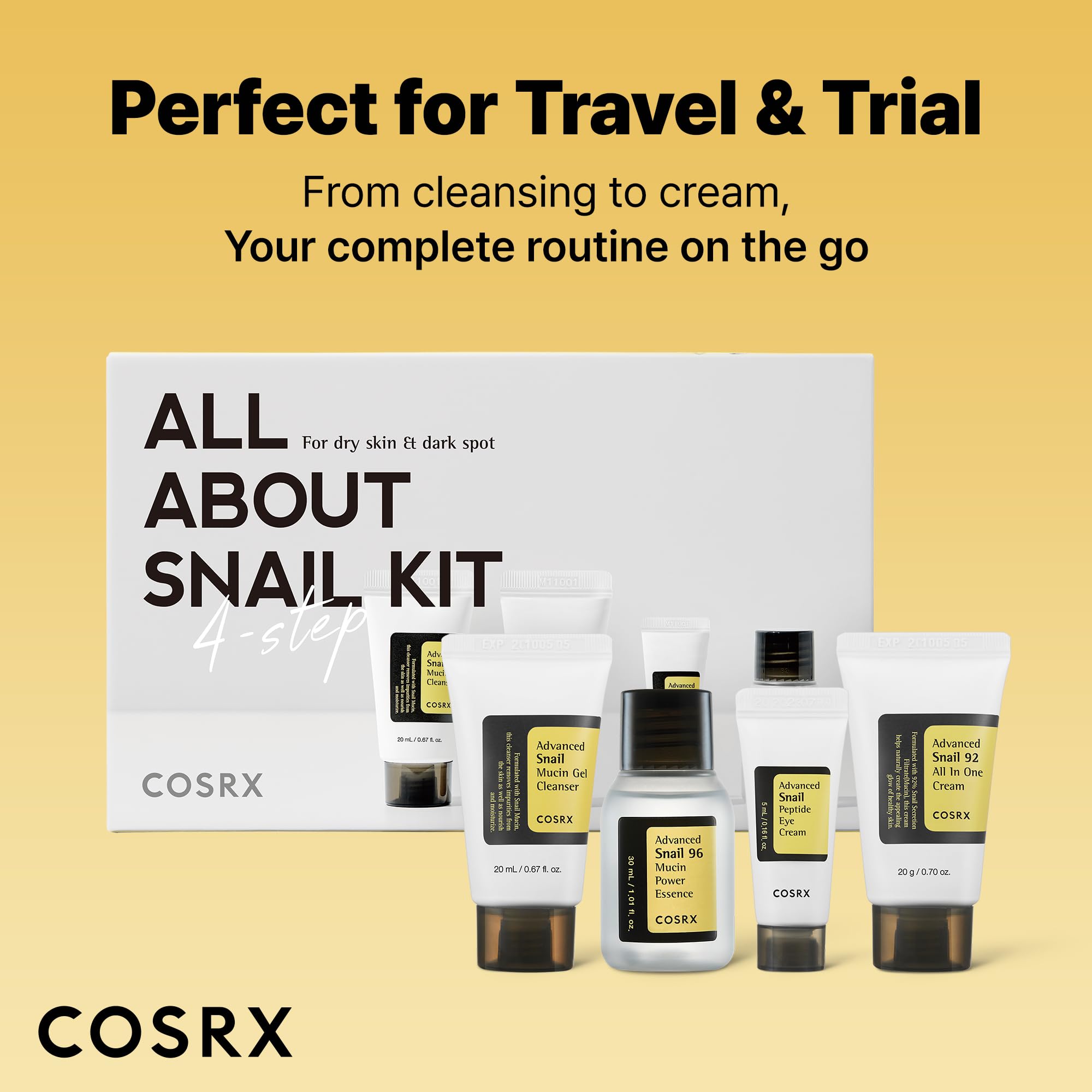 COSRX All About Snail Mucin Set, Mini Travel Essentials - COSRX Official Product View 8