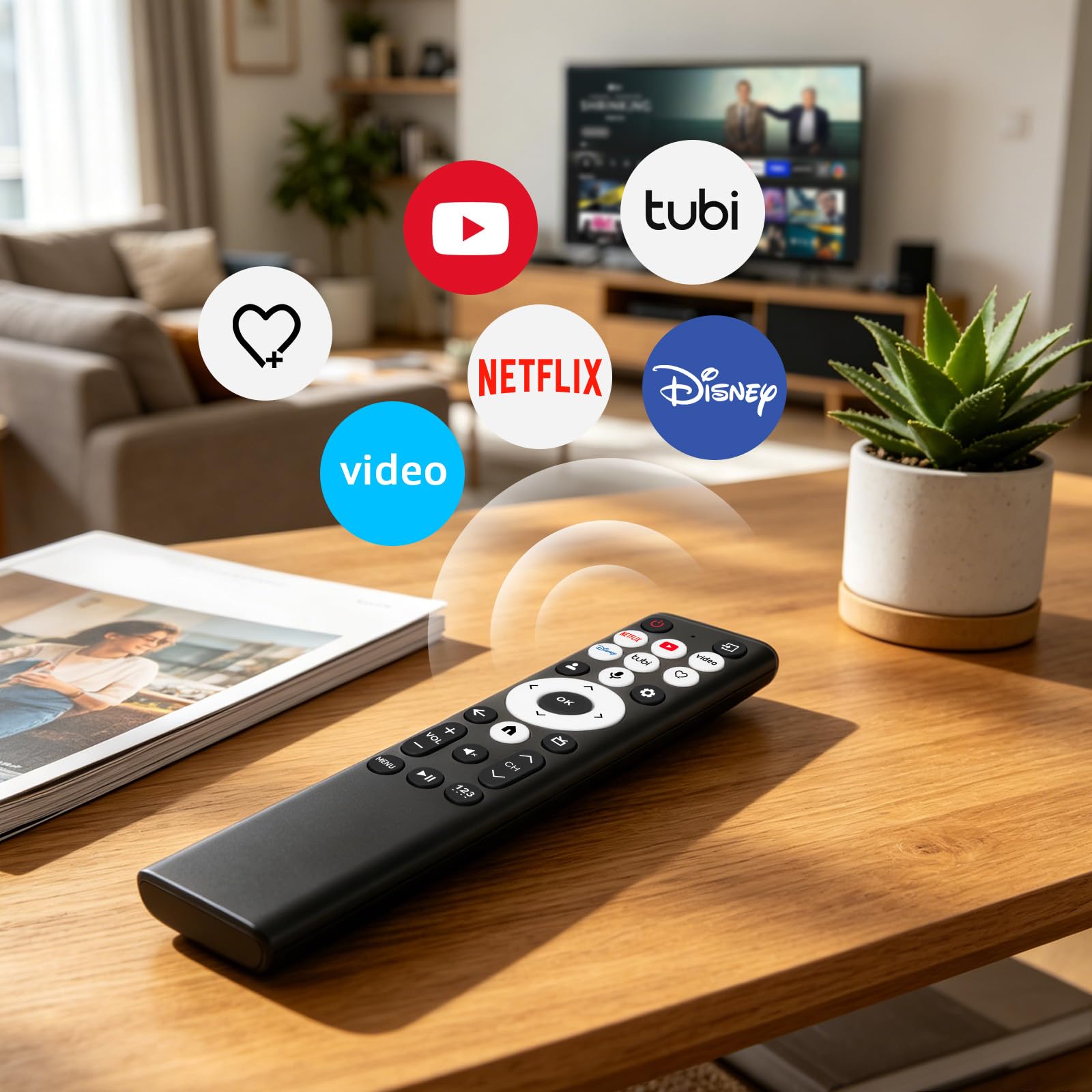 LOUTOC Replacement-Voice-for-Hisense-Smart-TV-Remote-Control-Univ - LOUTOC Official Product View 6