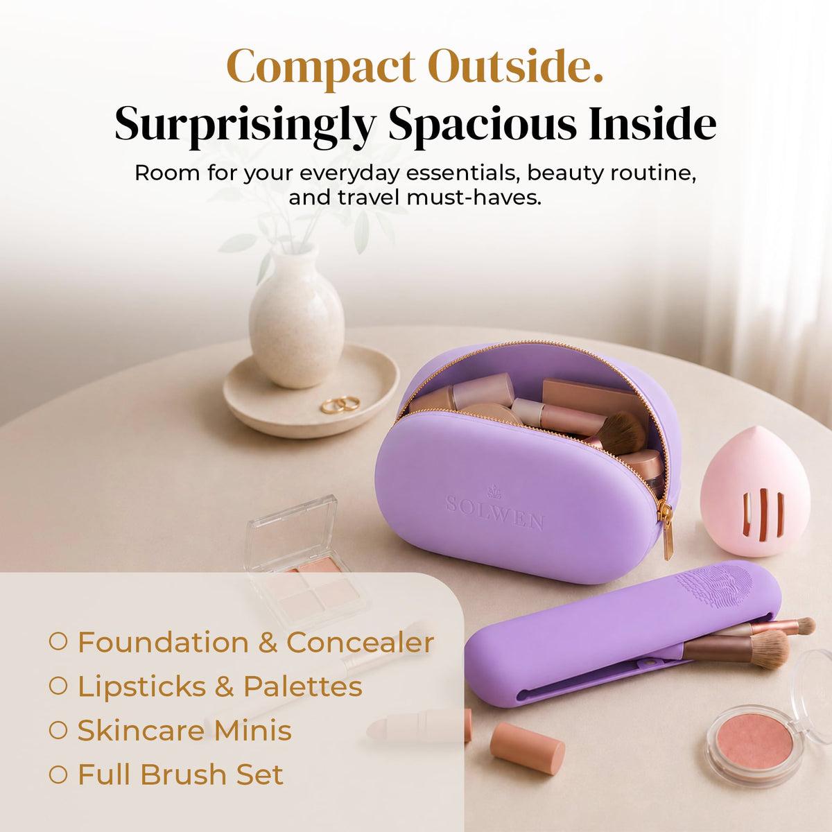 Silicone Makeup Bag Set - SOLWEN Official Imagery - 5