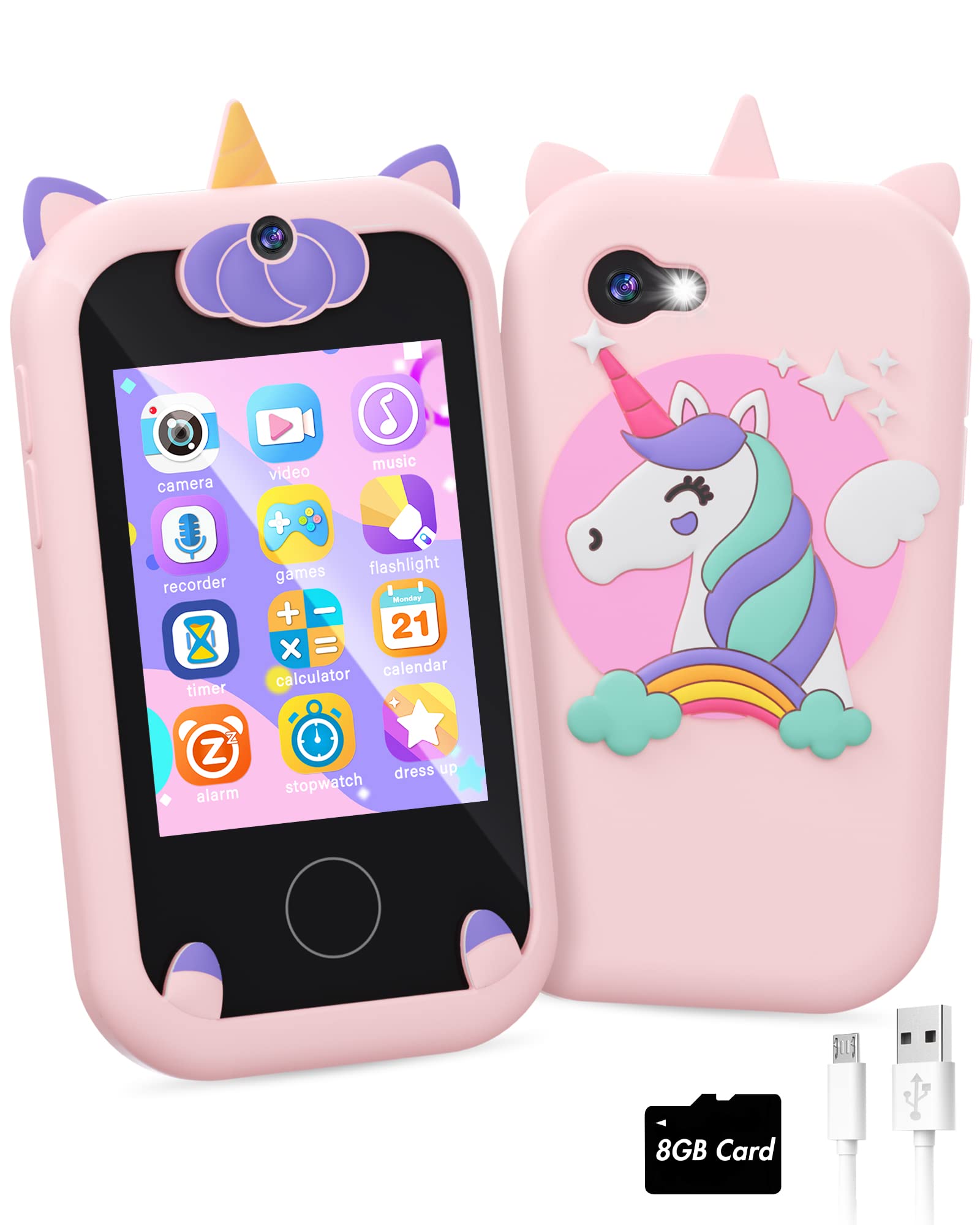 Joozfee Kids Smart Phone for Girls Unicorns Gifts for Girls Toys 8-10 Years Old - Joozfee Official Product View 8