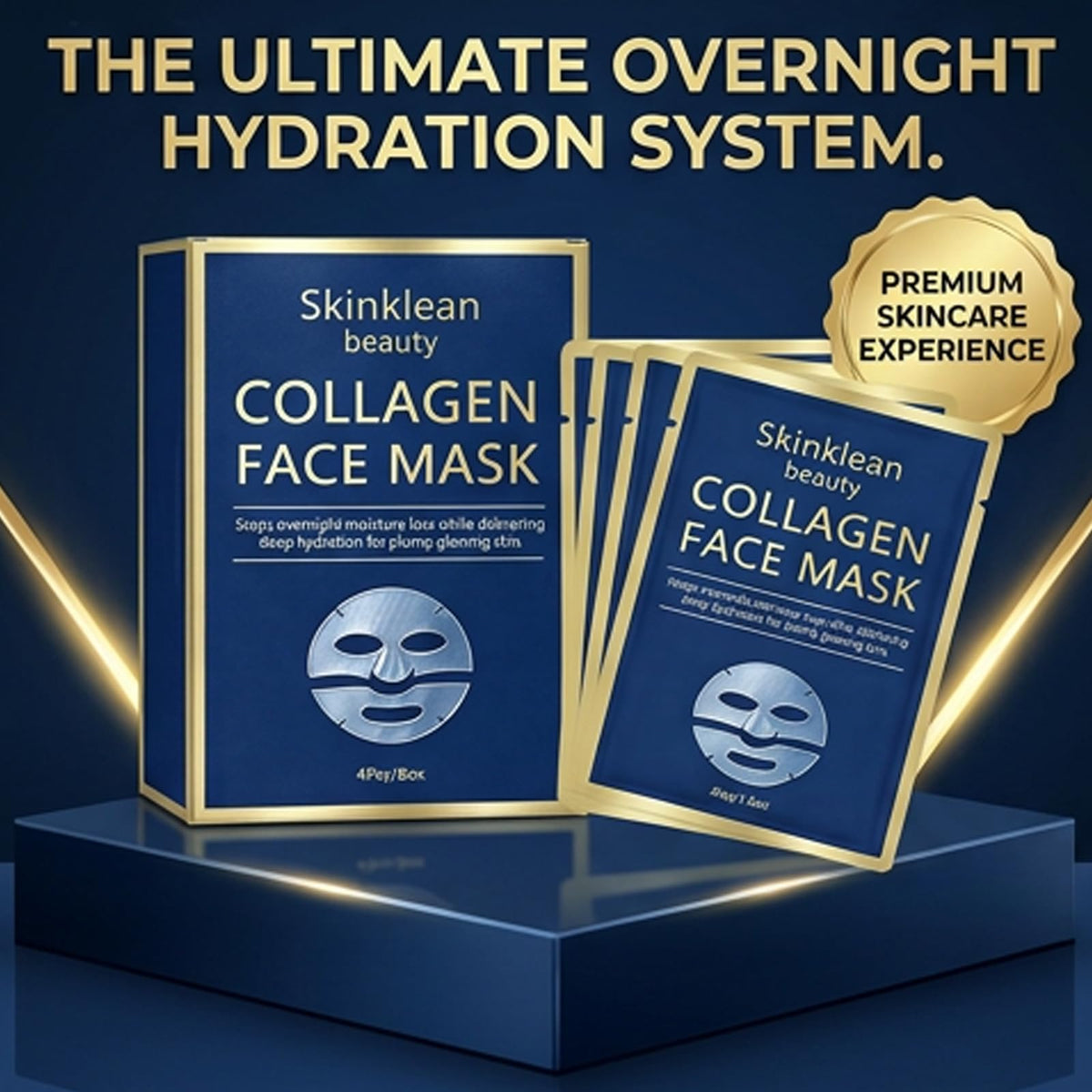 Collagen Face Mask Collagen Real Deep Hydrating Overnight - Skinklean Beauty Official Product Imagery - 7