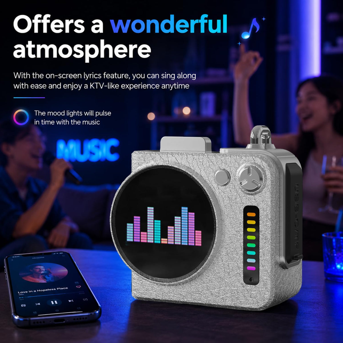 WARMLIFE Portable All in One Bluetooth Speaker with - WARMLIFE Official Imagery - 5