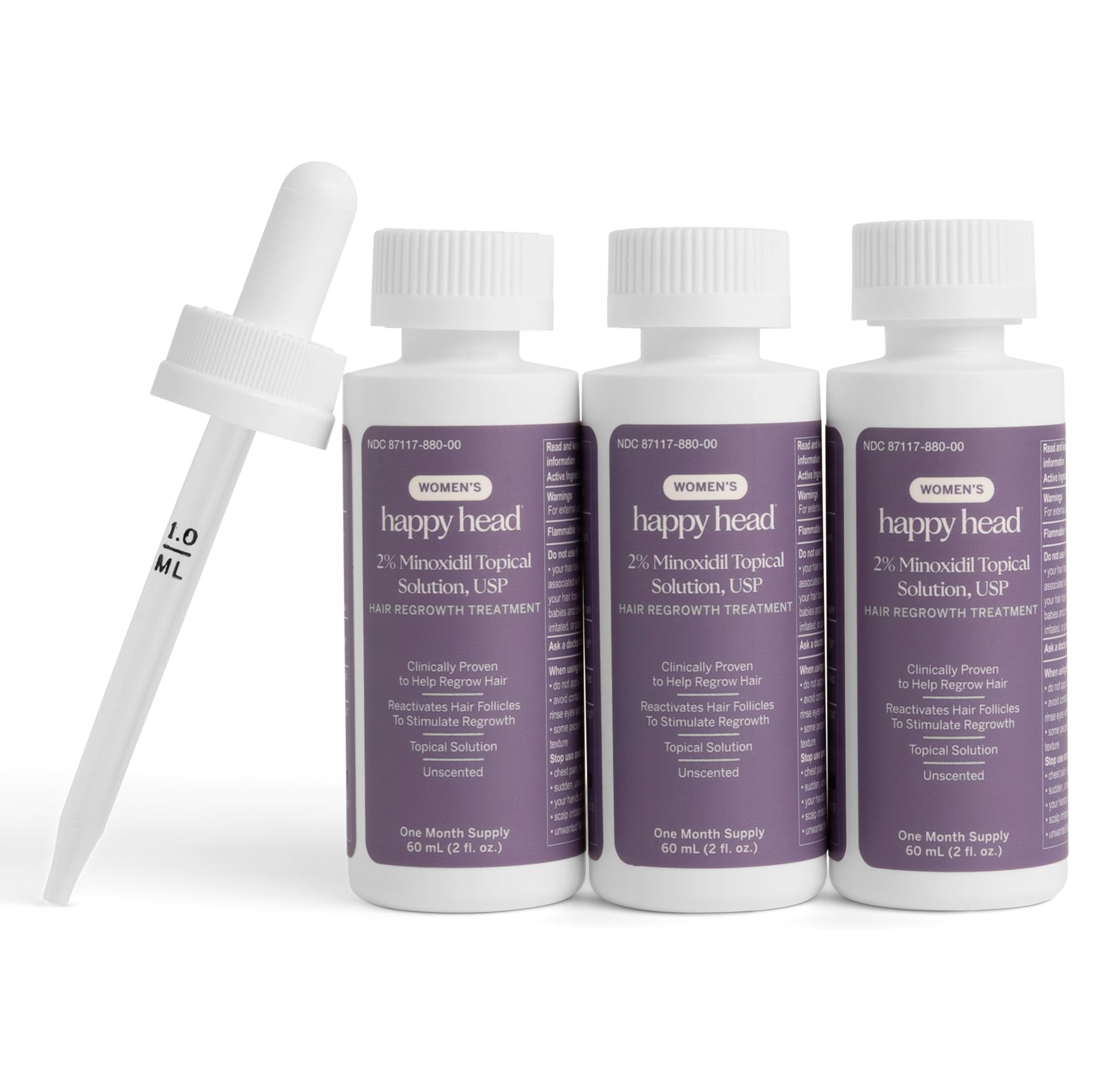 Minoxidil Topical Hair Serum 2 Solution for Women - Happy Head Official Imagery - 1