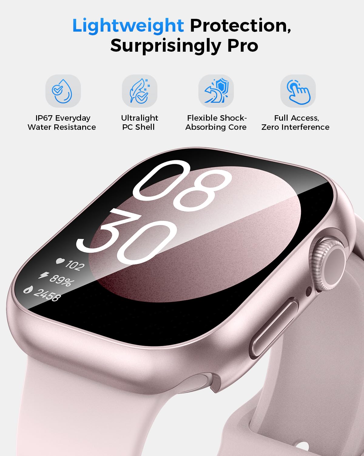 Goton IP67 Waterproof Case with Glass for Apple Watch 40mm Series 6/5/ - View 4