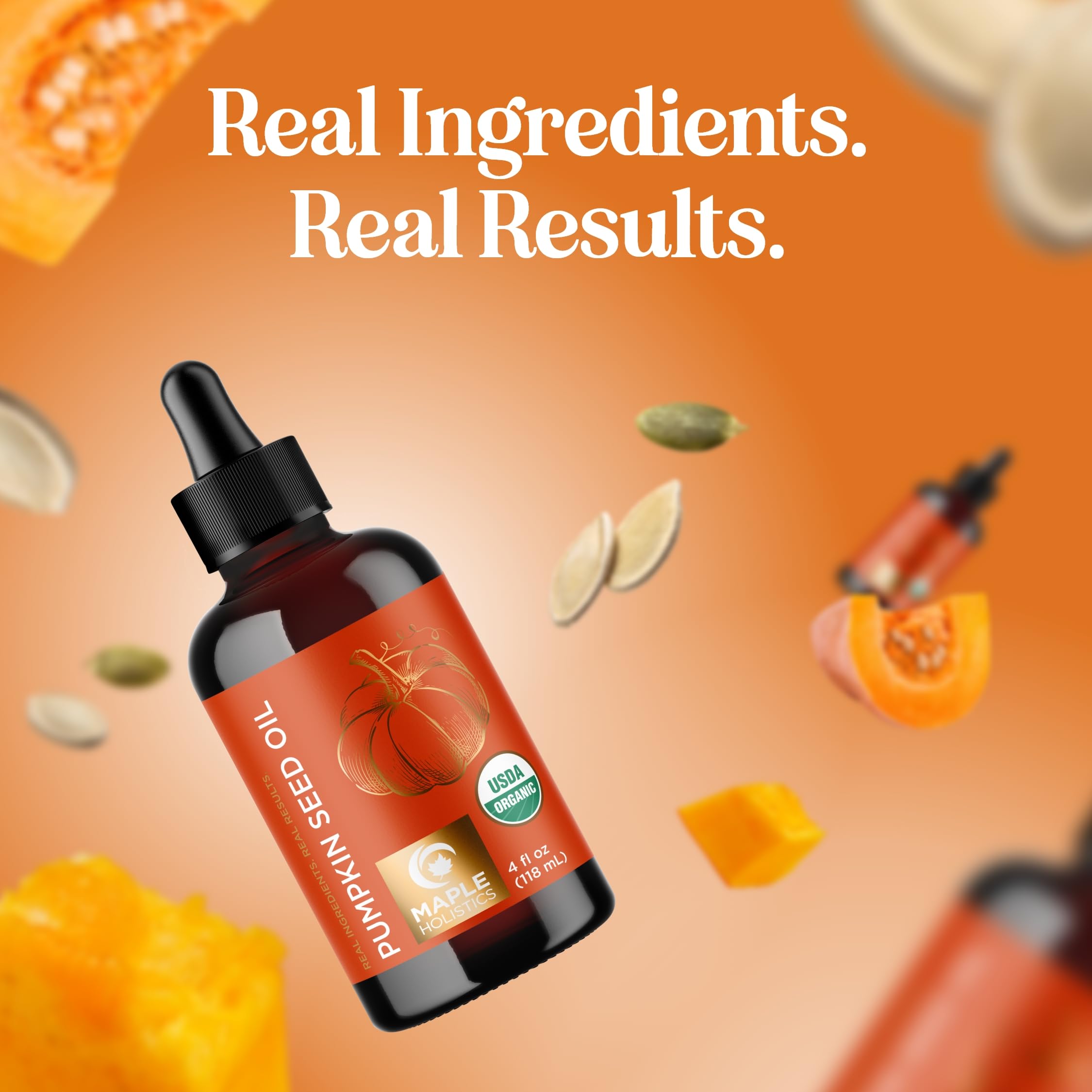 Maple Holistics Pumpkin Seed Oil Organic Certified - 100% Pure Organic Pumpkin - Maple Holistics Official Product View 8