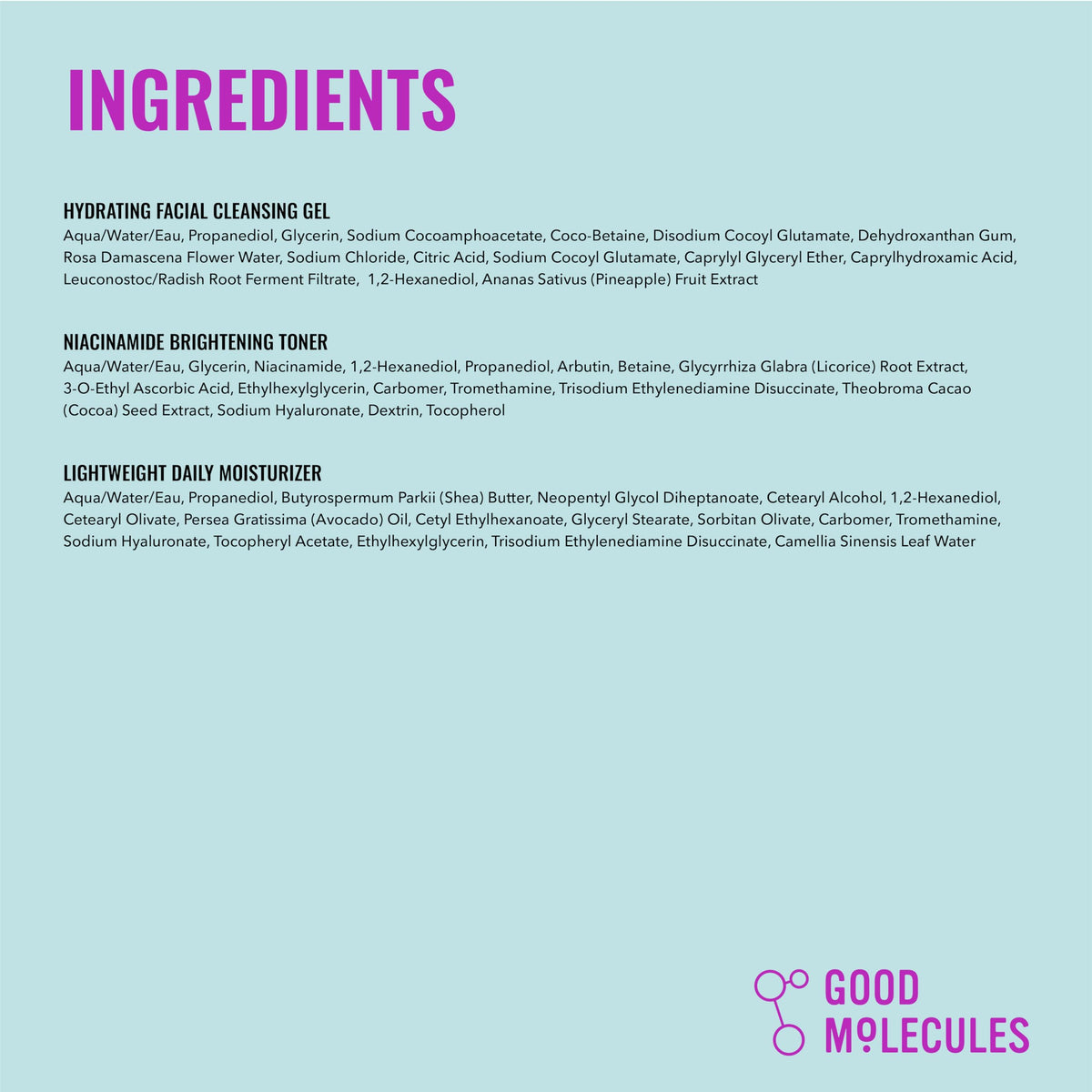 Good Molecules Cleanse Tone Moisturize Skincare Set - Good Molecules Official Imagery - 7