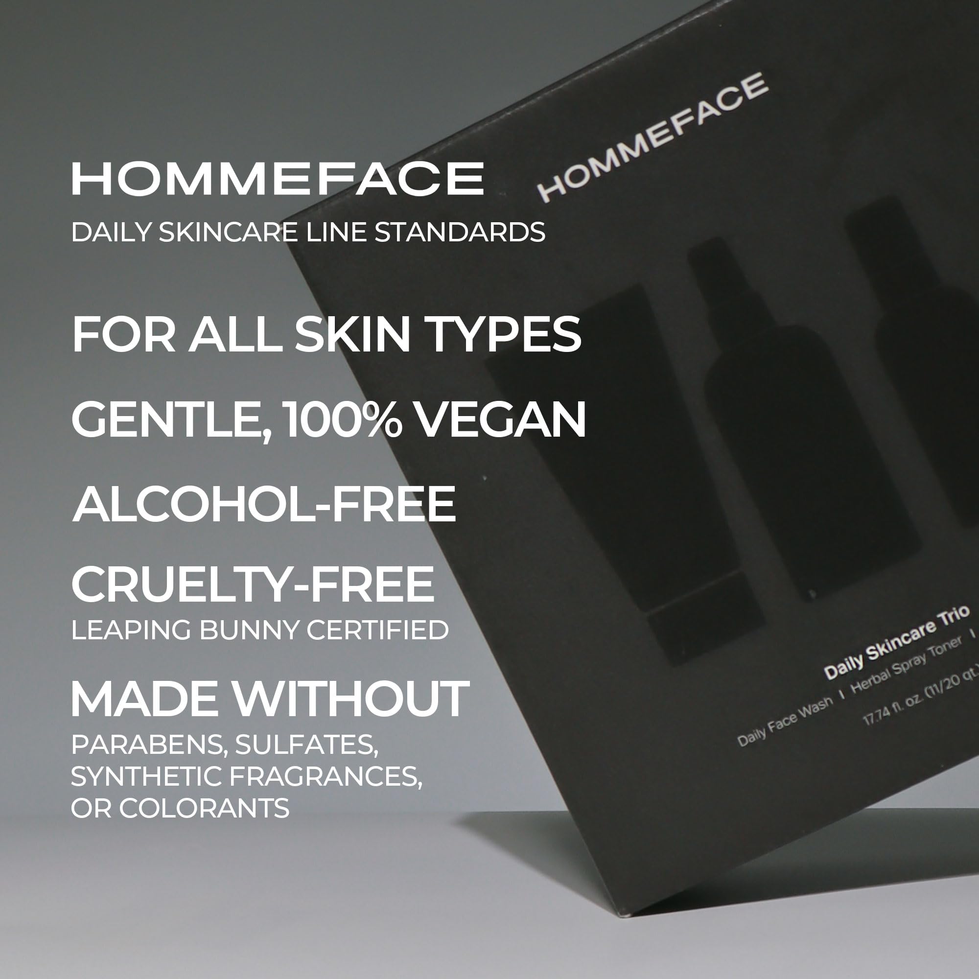 Men s Daily Trio 3 Step Daily Skincare Routine Set 3ct - HommeFace Official Product Imagery - 7