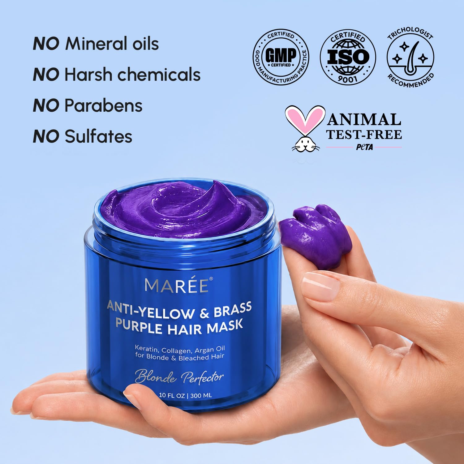 MAREE Anti Yellow Purple Hair Mask for Damaged Hair - Purple Deep Conditioner & - MAREE Official Product View 10