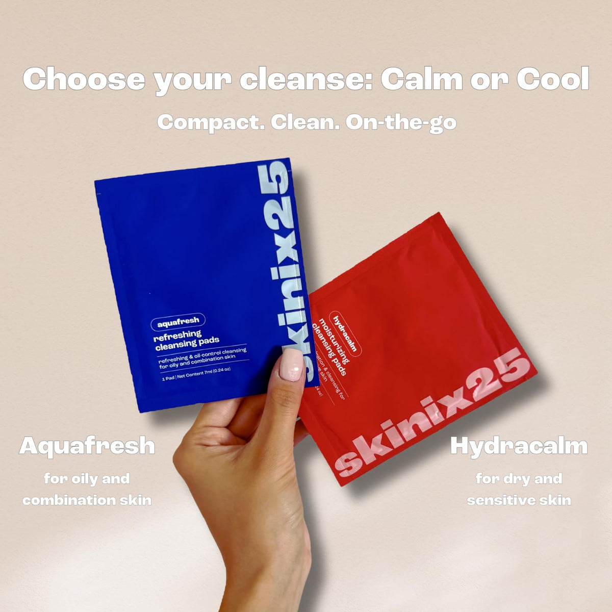 Hydracalm Aquafresh Facial Cleansing Pads 20 Individually - skinix25 Official Imagery - 3