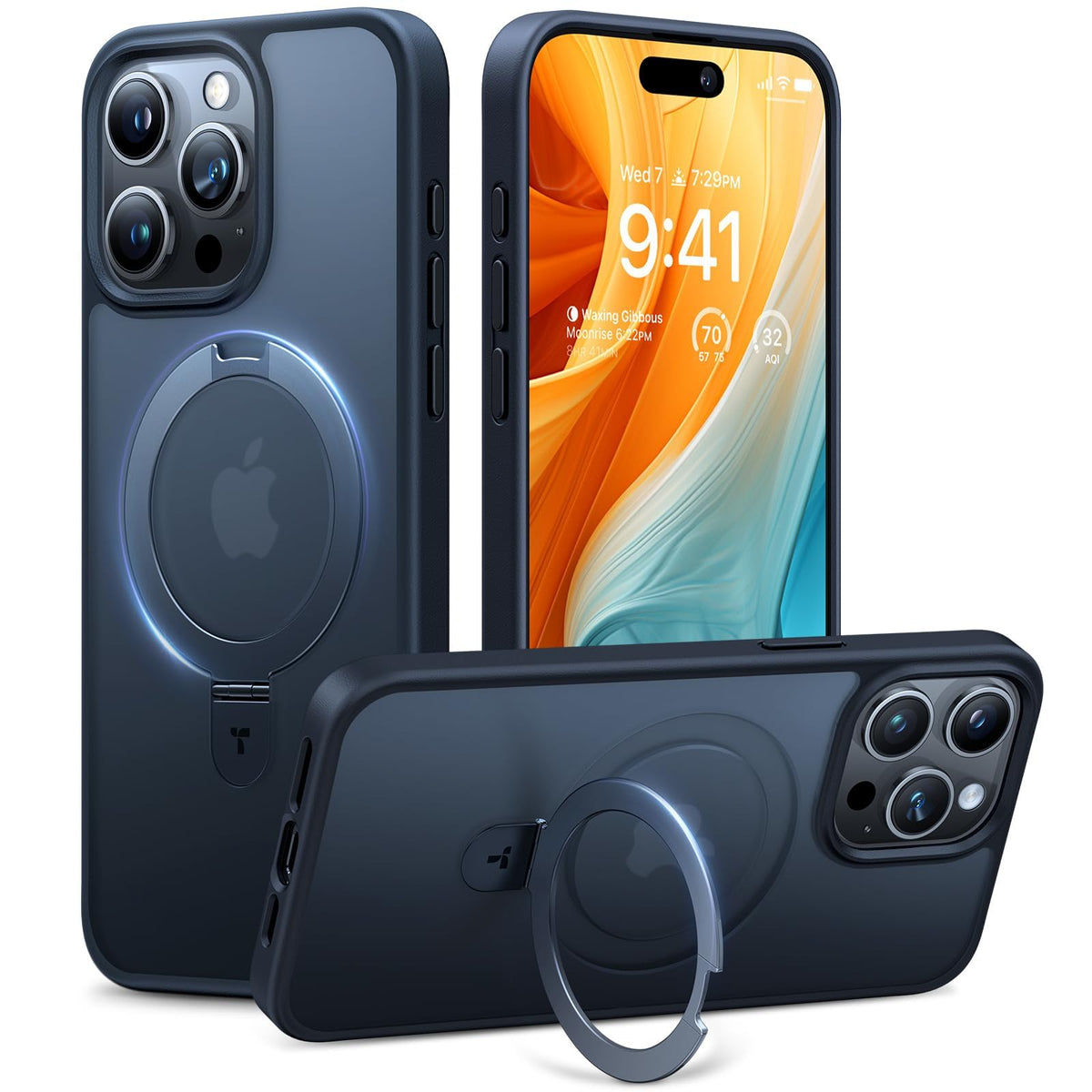 TORRAS Magnetic Ostand for iPhone 15 Pro Max Case Mil Grade - TORRAS Official Imagery - 1