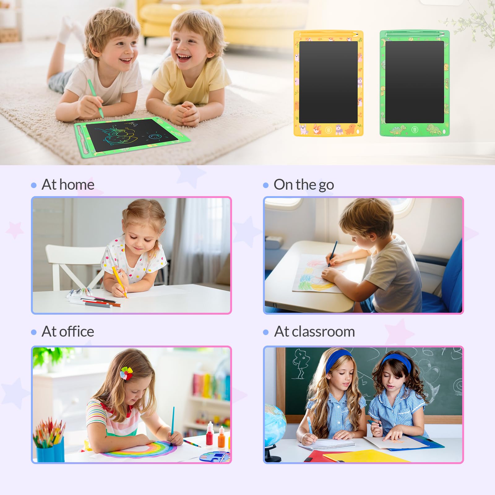 mafiti LCD Writing Tablet 8.5 Inch 2 Pack Colorful Screen Electronic Writing Dra - mafiti Official Product View 5