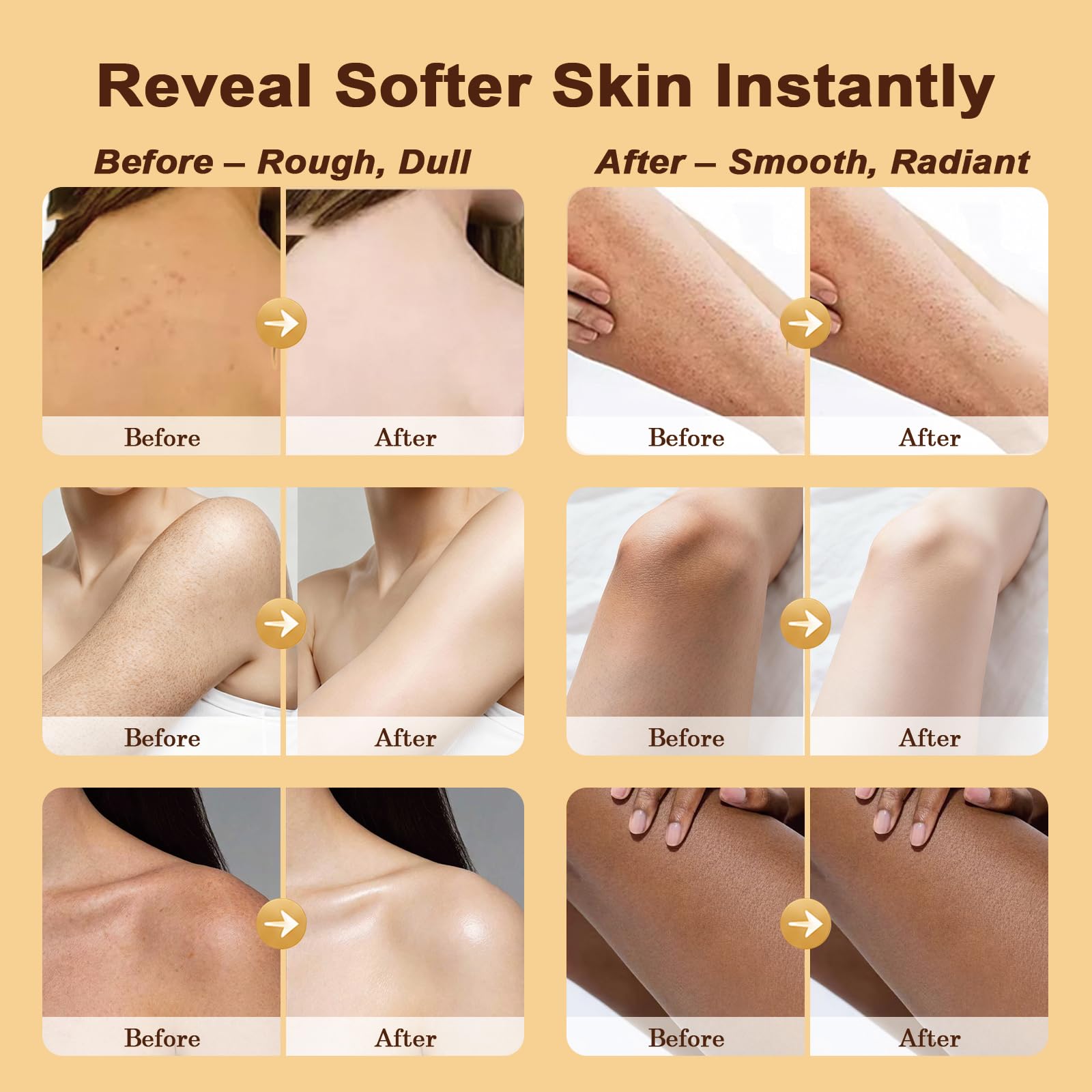 Amococo Turmeric Body Scrub, Botanical Skin Cleanser for Dullness & Uneven - Amococo Official Product View 6