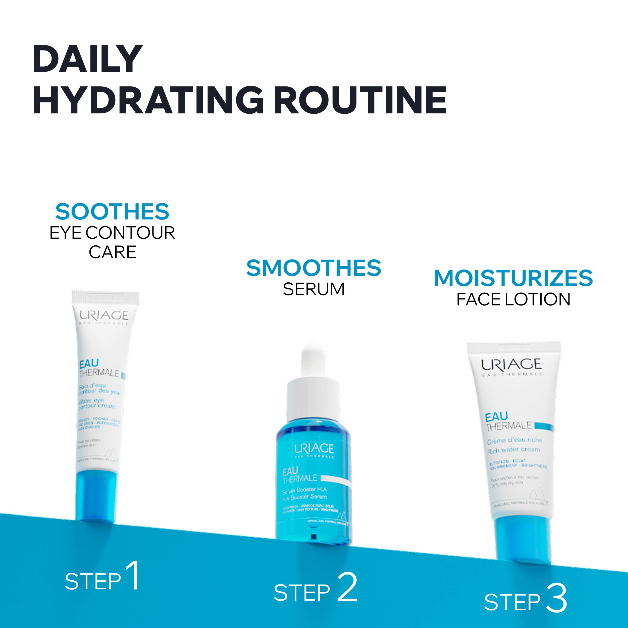 Uriage Eau Thermale Water Eye Cream, Ultra-Fresh Eye Care, Hyaluronic Acid
