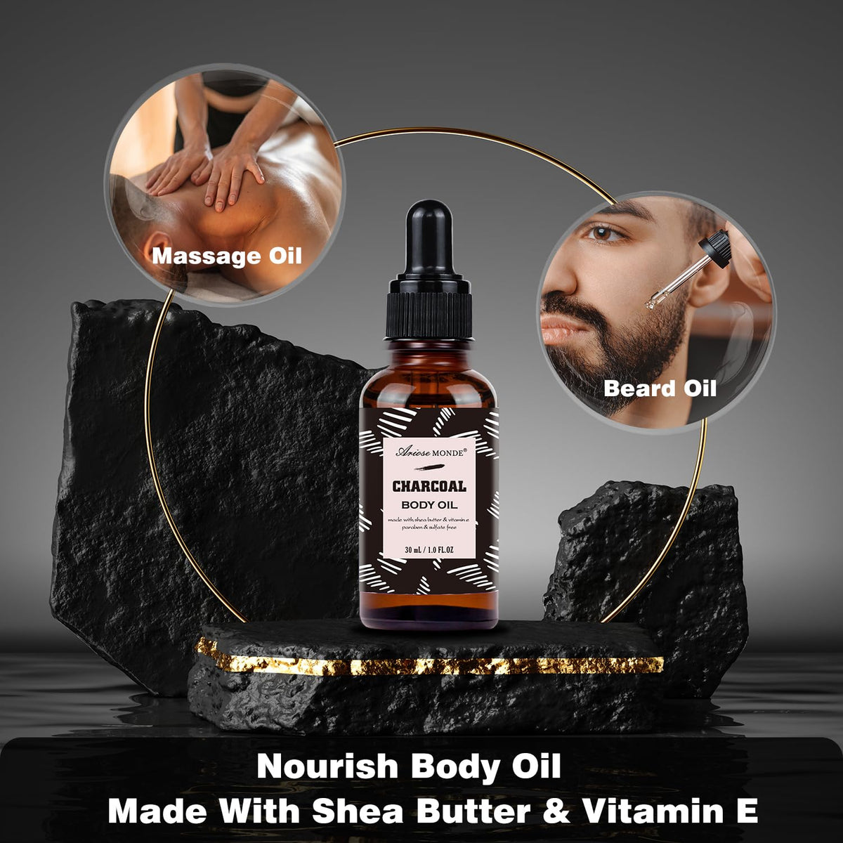 Spa Gifts for Men 10pc Charcoal Bath and Body Gift Set for - ArioseMonde Official Imagery - 5