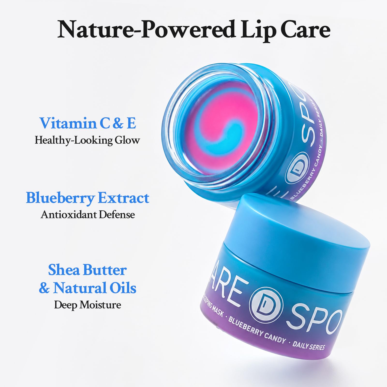 SPODARE Blueberry Lip Mask Overnight Swirl Lip Sleeping Mask - SPODARE Official Product Imagery - 7