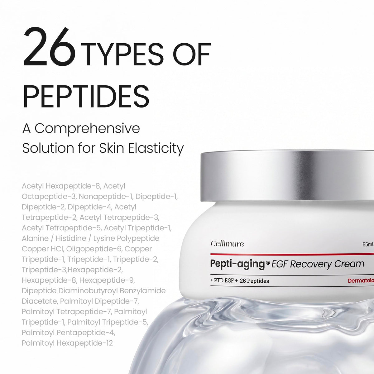 Pepti aging EGF Recovery Cream 1 85 fl oz - Cellimure Official Imagery - 5