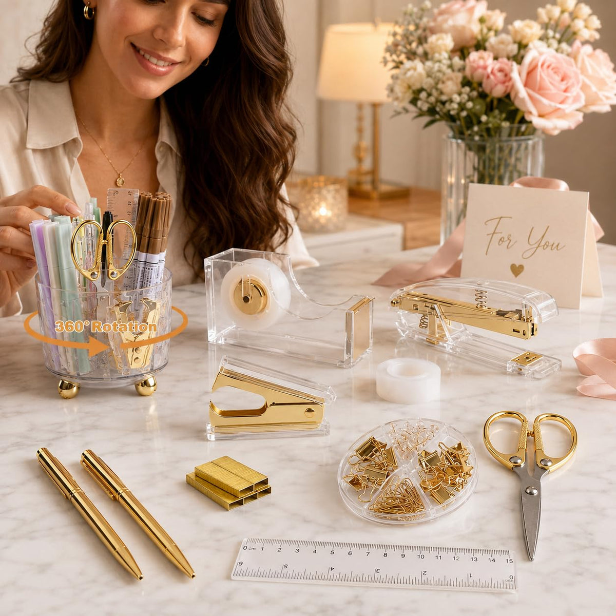 Office Desk Supplies Accessories for Women - ChezAbbey Official Imagery - 8