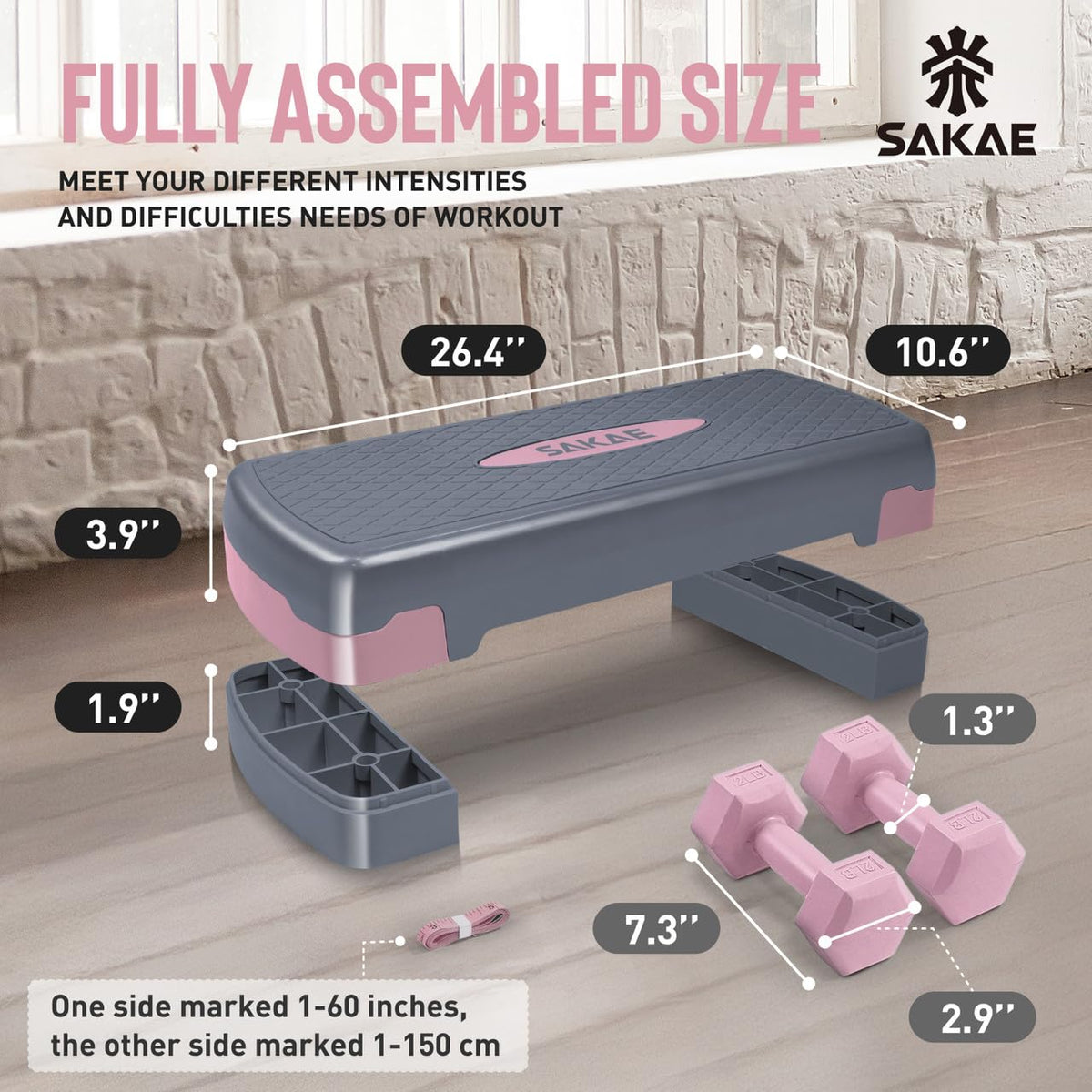 Adjustable Height Aerobic Stepper Set Multiple Bundle - CAPHAUS Official Imagery - 4