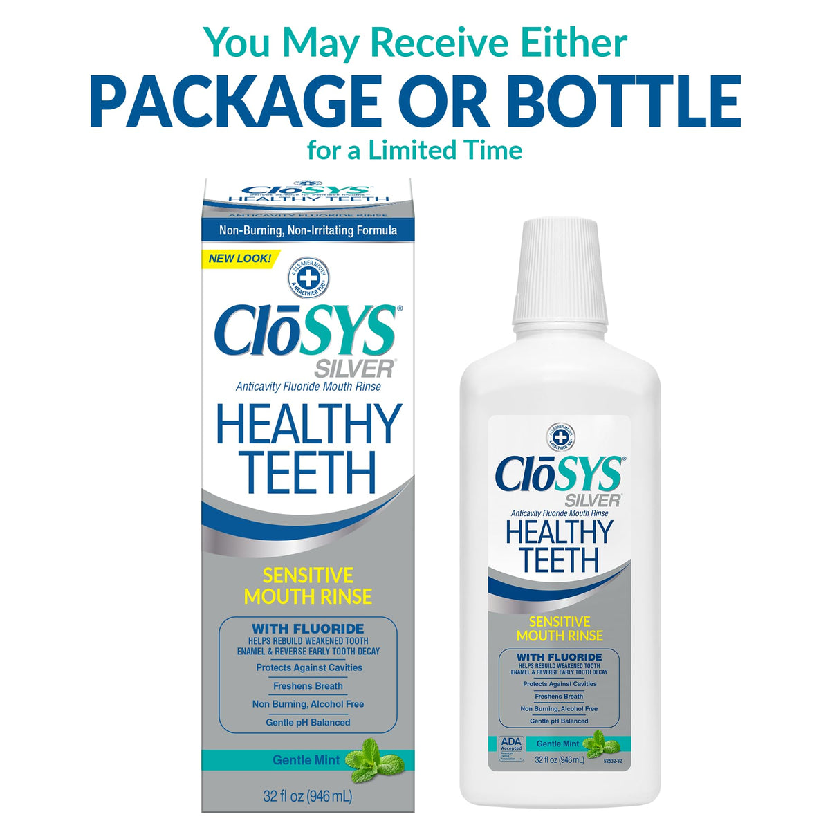 CloSYS Silver Healthy Teeth Anti Cavity Oral Rinse 32 Fl Oz - CloSYS Official Imagery - 3