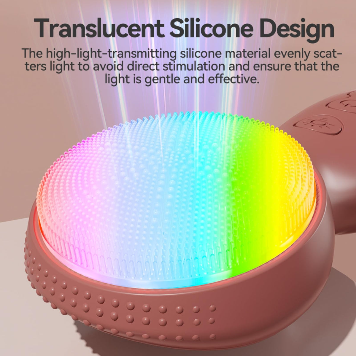 Colorful LED Silicone Face Brush Sonic Vibration Heat - Yi Dong Official Imagery - 5