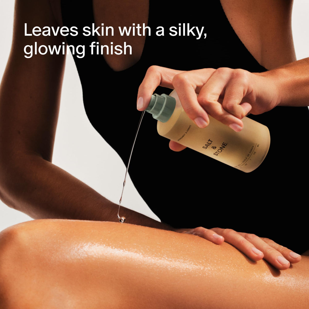 Salt Stone Hydrating Body Oil for Women Men Bergamot Hinoki - Salt & Stone Official Imagery - 7
