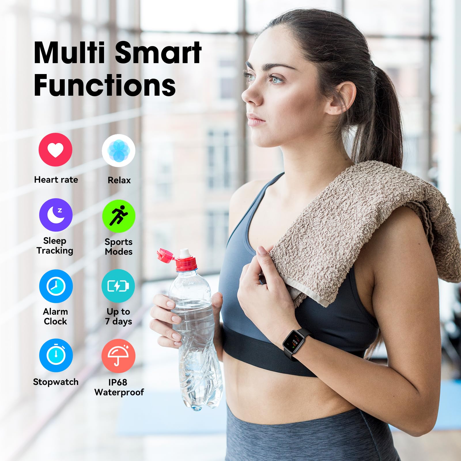 LIVIKEY Fitness Tracker Watch with Heart Rate, Activity Tracker, Pedom - View 2