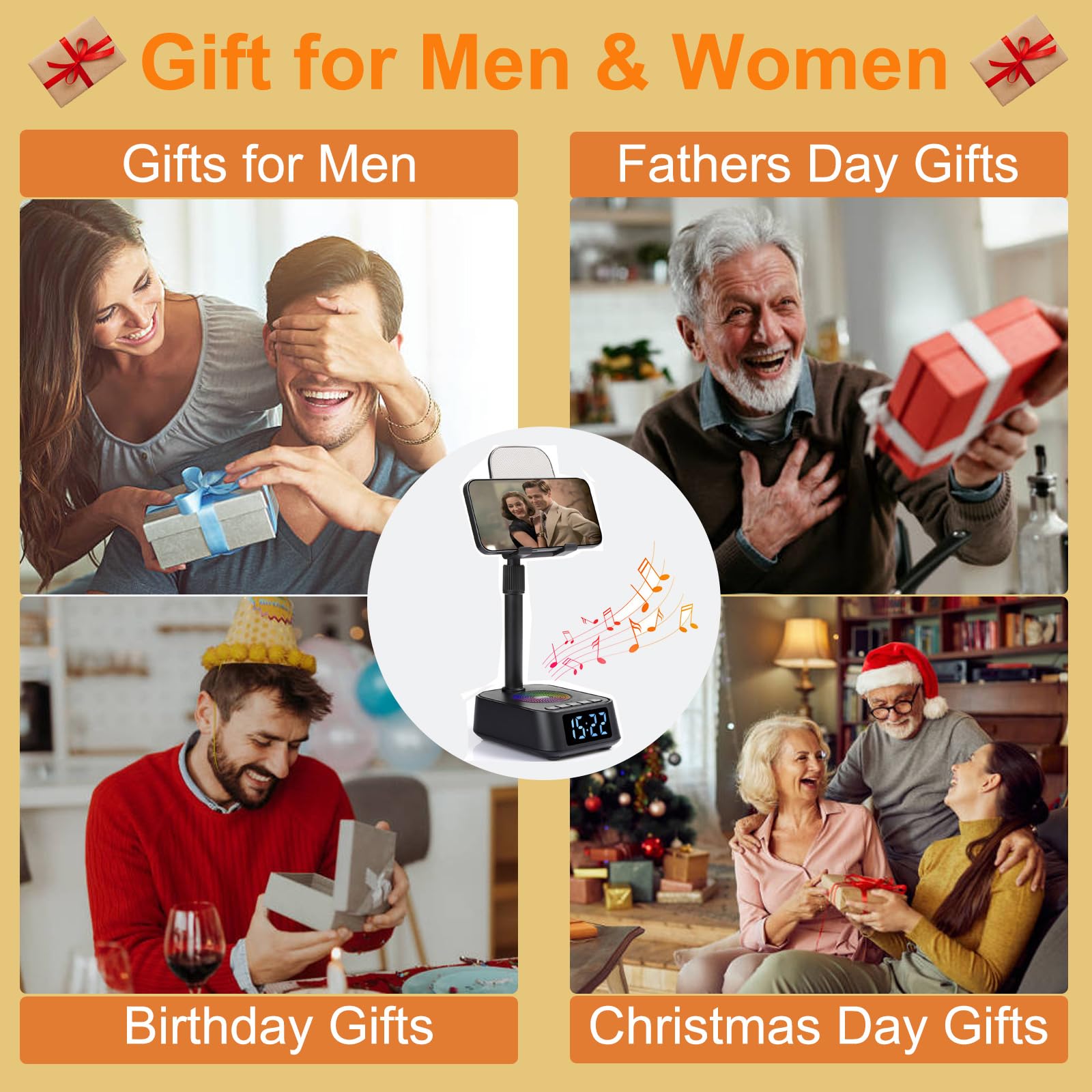 ASEAT Gifts for Men Women, Adjustable Phone Stand Bluetooth Speaker, Birthday Gi - ASEAT Official Product View 7