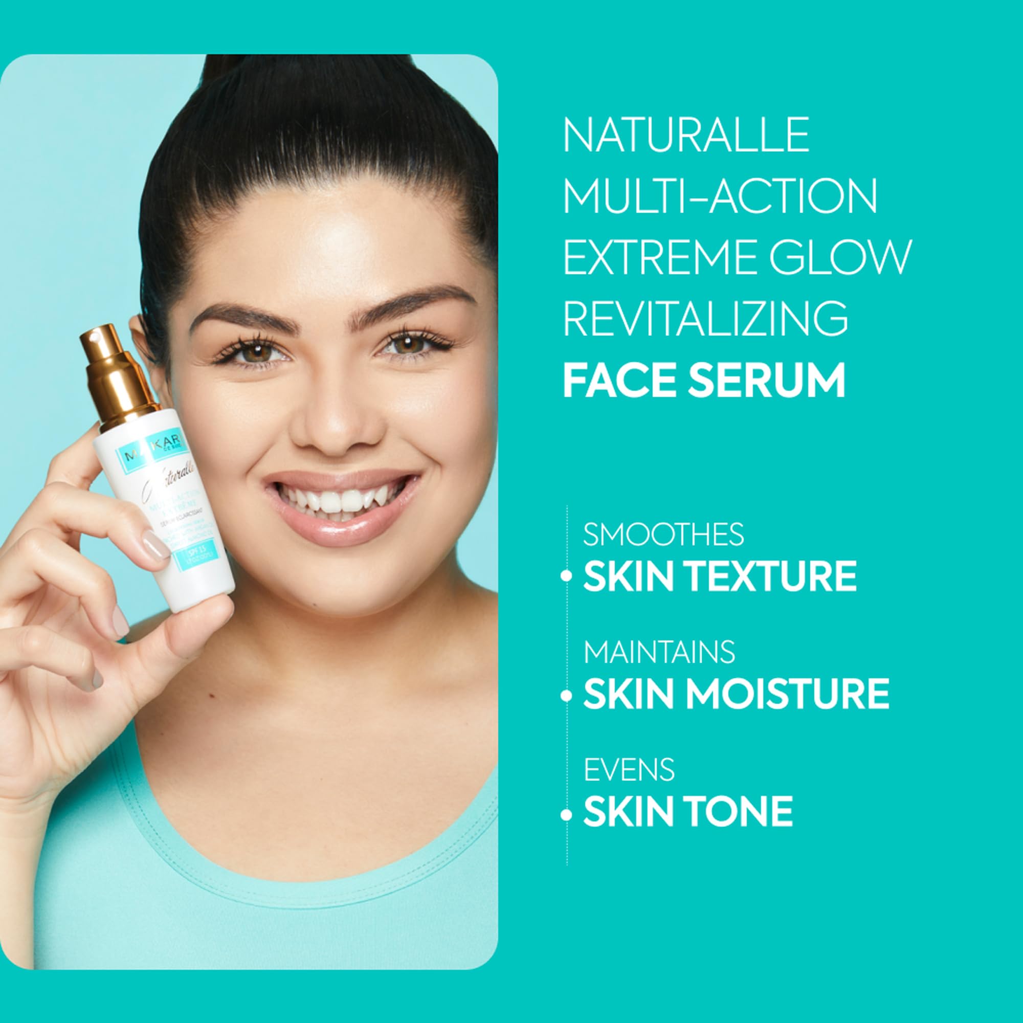 Makari Naturalle Multi-Action Extreme Brightening Serum (1.7 oz) | Brightening-Inspired Serum for Uneven Areas | Moisturizing Formula for Dry & Irritated Skin with Argan Oil & SPF15