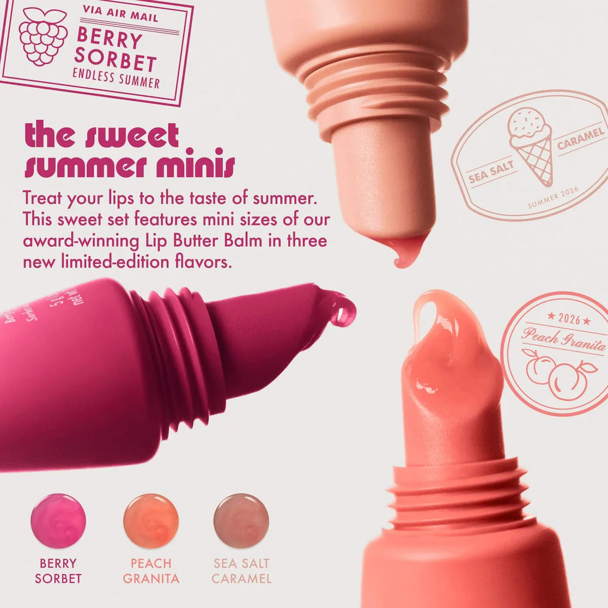 Summer Fridays Sweet Summer Minis Lip Balm Trio - Summer Fridays Official Imagery - 3